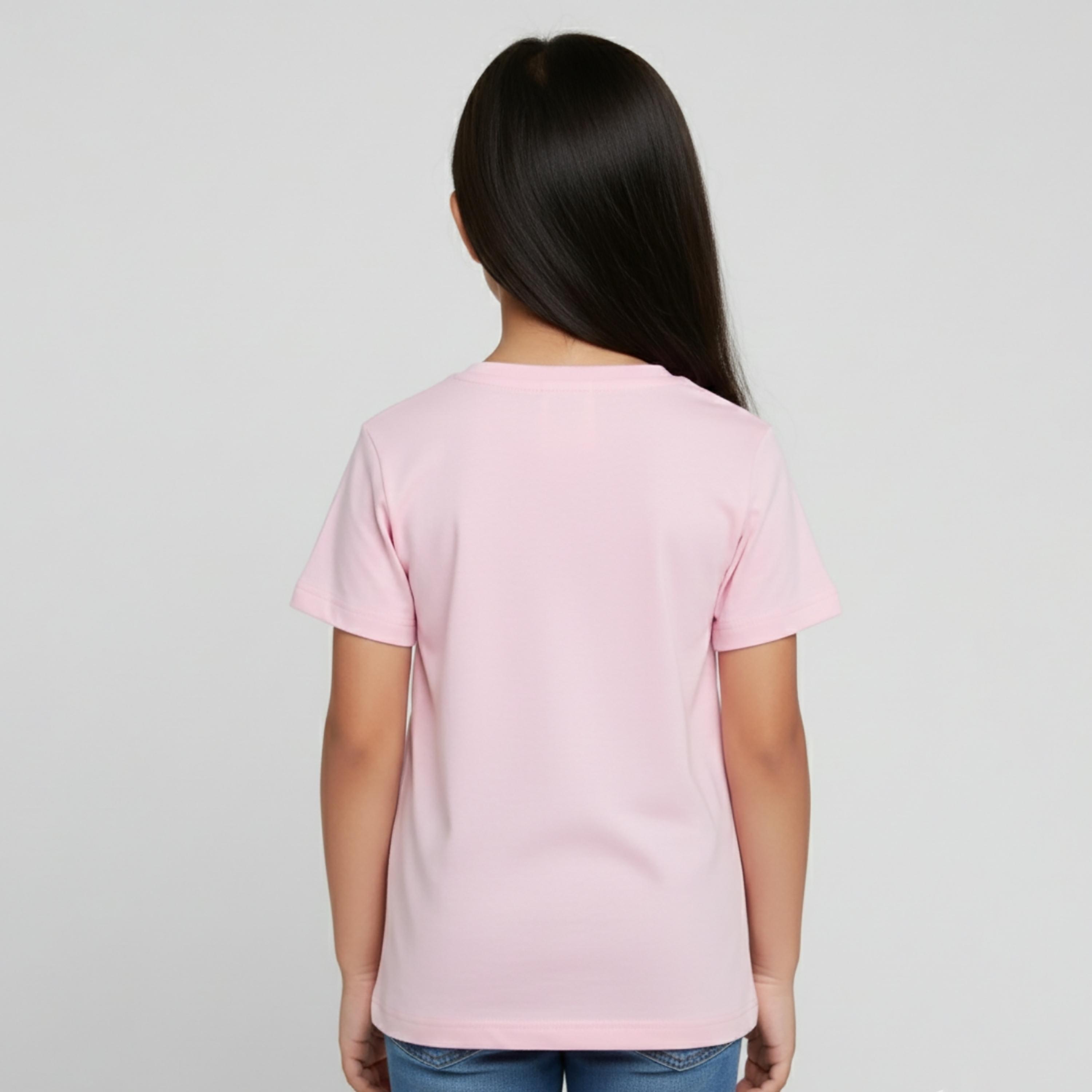 تيشيرت بأكمام قصيرة وطبعة عربية "فلورال" من بيبي كلو-girls-clothing-tshirts-image-2