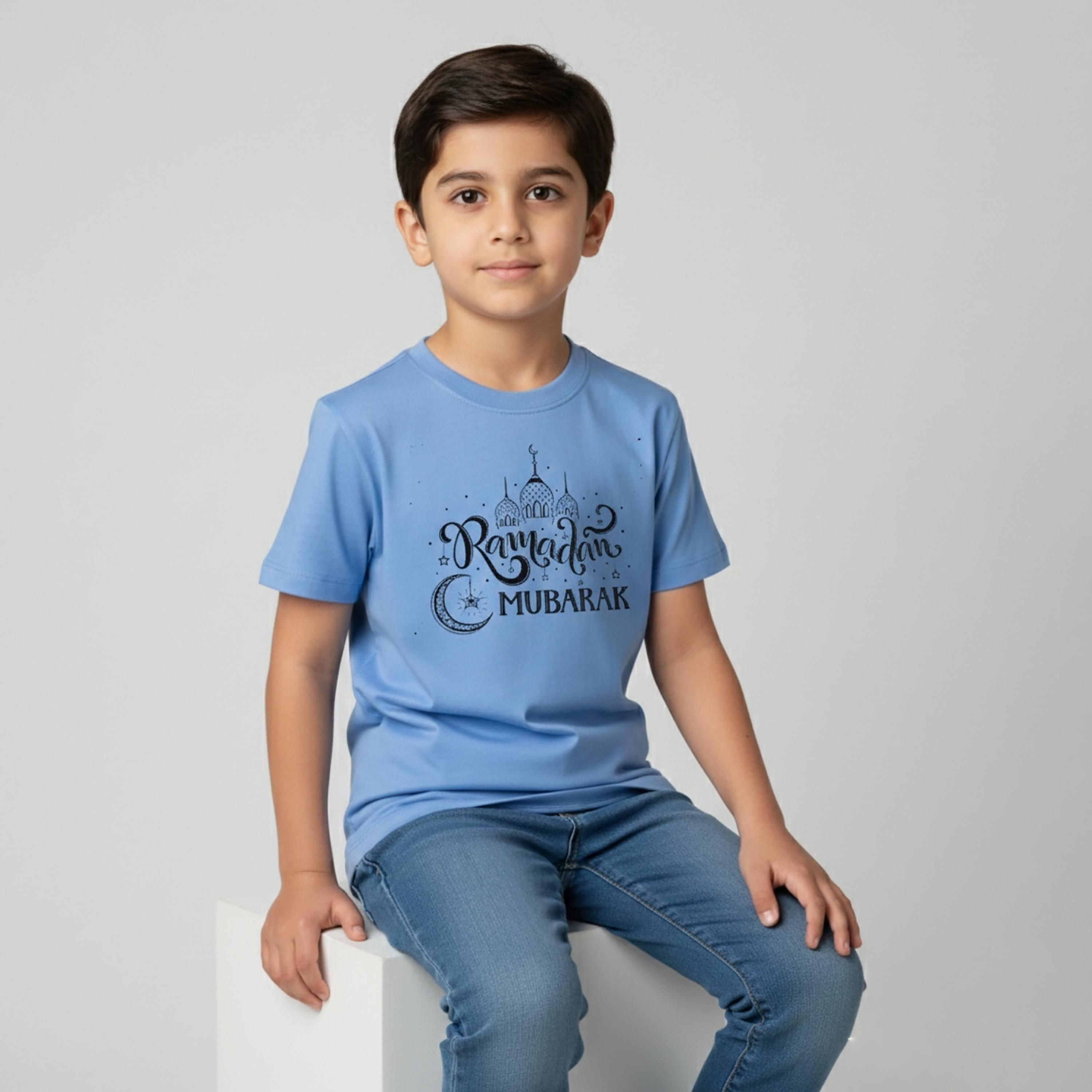 Babyqlo Ramadan Mubarak Calligraphy Printed Half Sleeves T-Shirt-boys-clothing-tshirtsandpolos-image-3