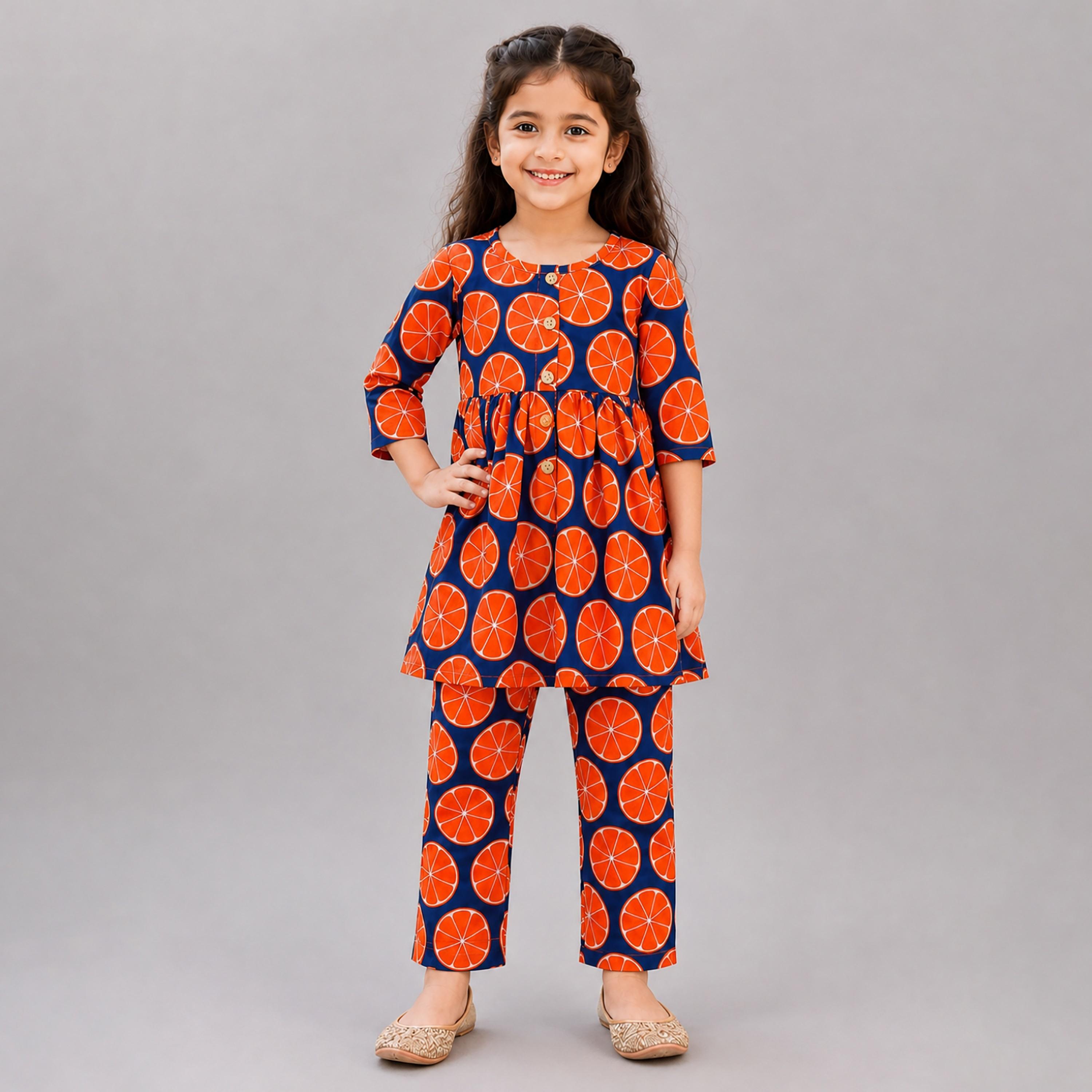 Babyqlo Printed Quarter Sleeves Kurta & Pant Set-baby-girls-clothing-setsandcoords-image-1