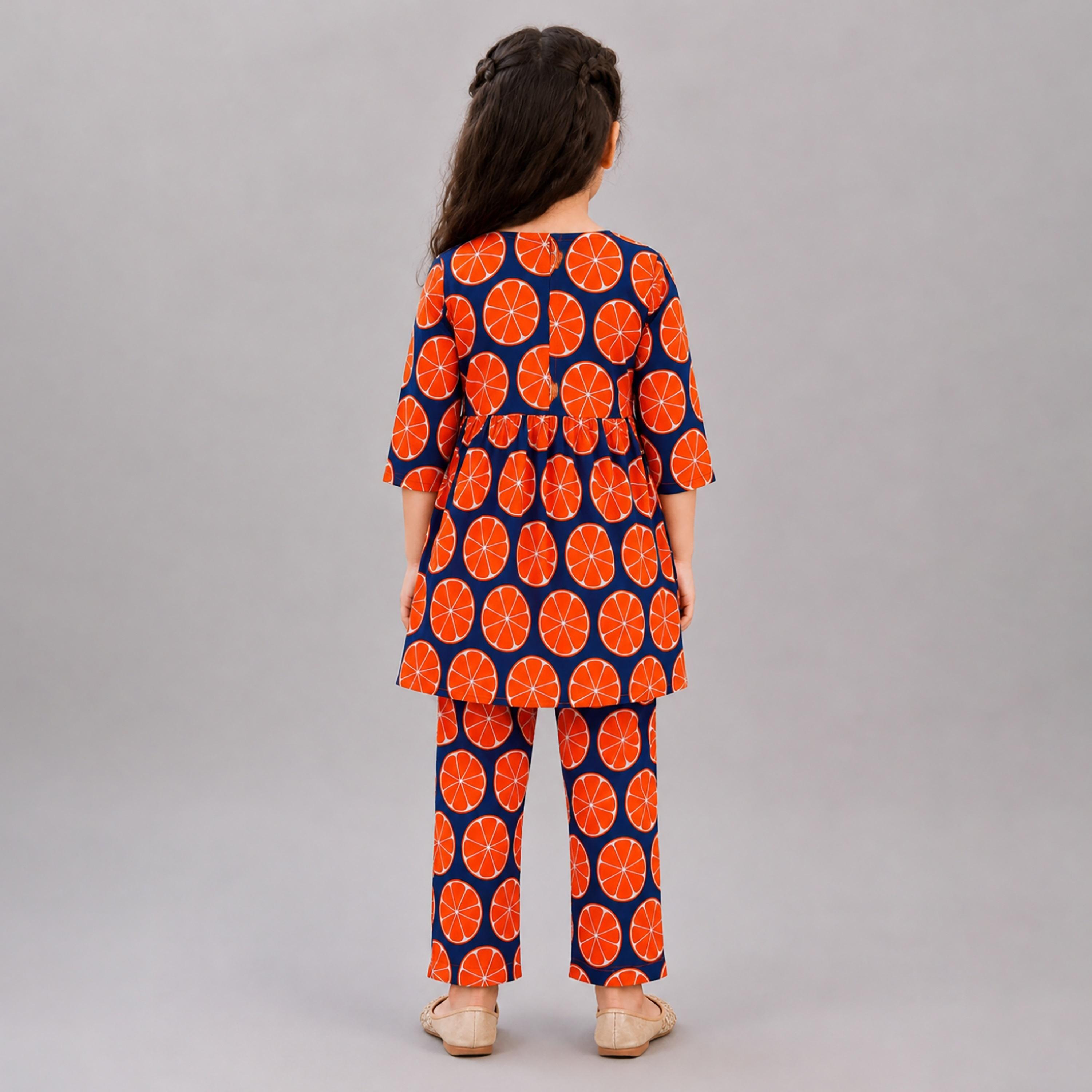 Babyqlo Printed Quarter Sleeves Kurta & Pant Set-baby-girls-clothing-setsandcoords-image-2