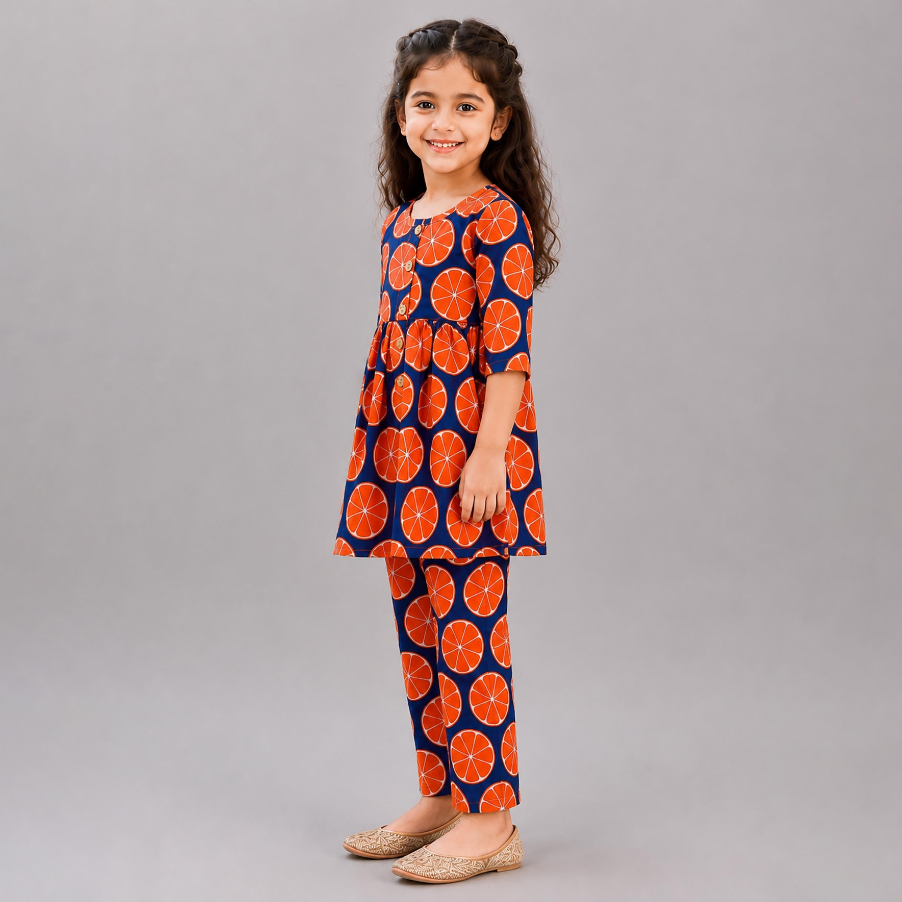 Babyqlo Printed Quarter Sleeves Kurta & Pant Set-baby-girls-clothing-setsandcoords-image-3