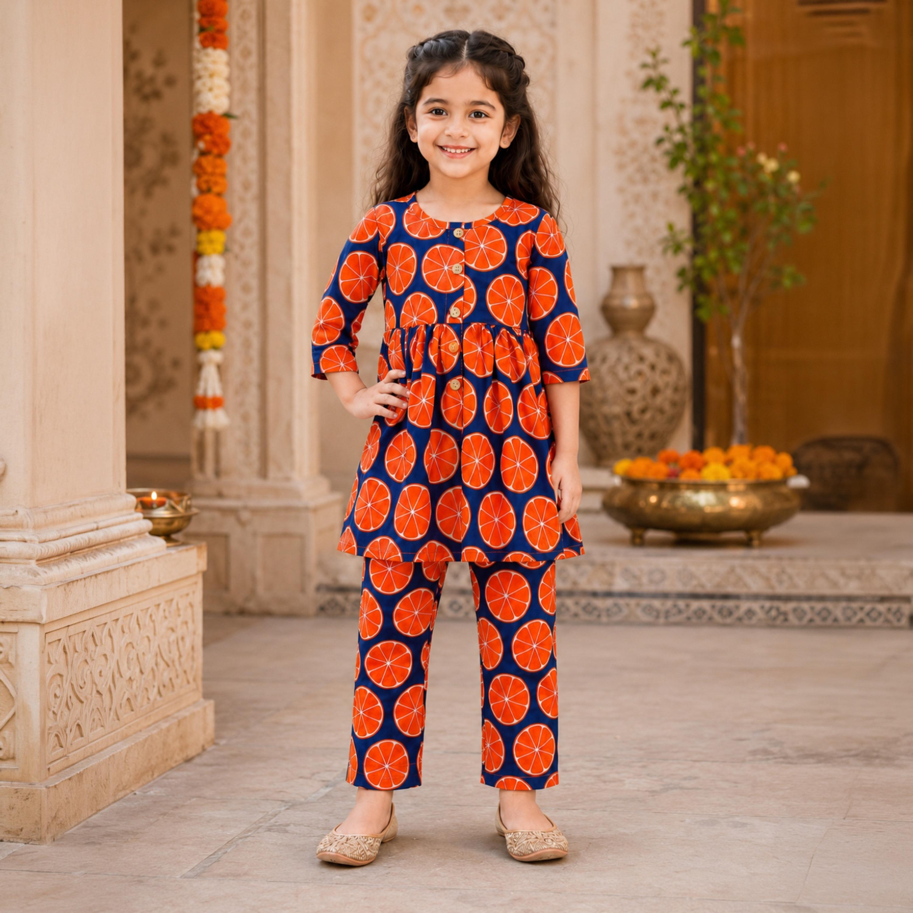 Babyqlo Printed Quarter Sleeves Kurta & Pant Set-baby-girls-clothing-setsandcoords-image-4
