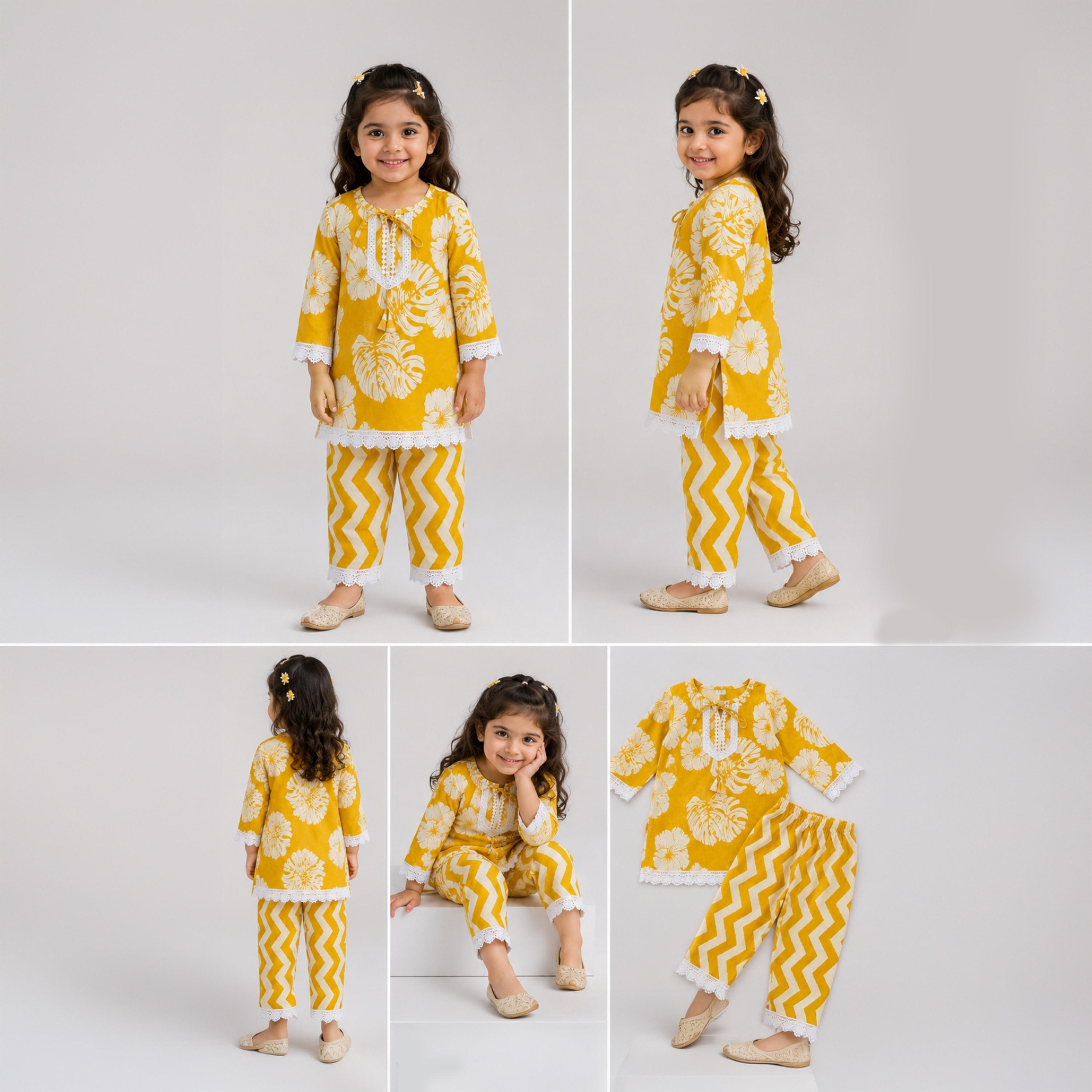 Babyqlo Printed Quarter Sleeves Kurta & Palazzo Set-baby-girls-clothing-setsandcoords-image-5