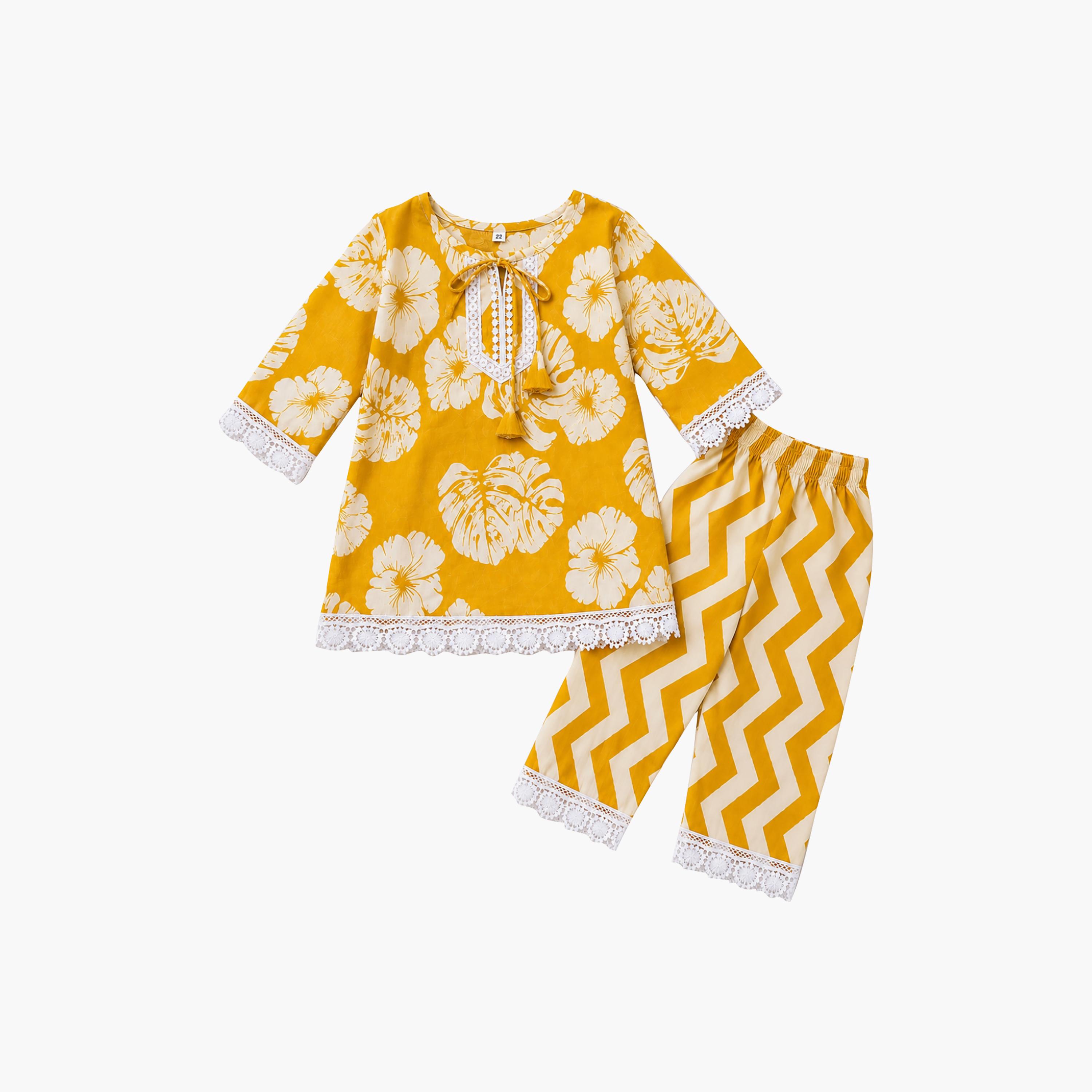 Babyqlo Printed Quarter Sleeves Kurta & Palazzo Set-baby-girls-clothing-setsandcoords-image-6