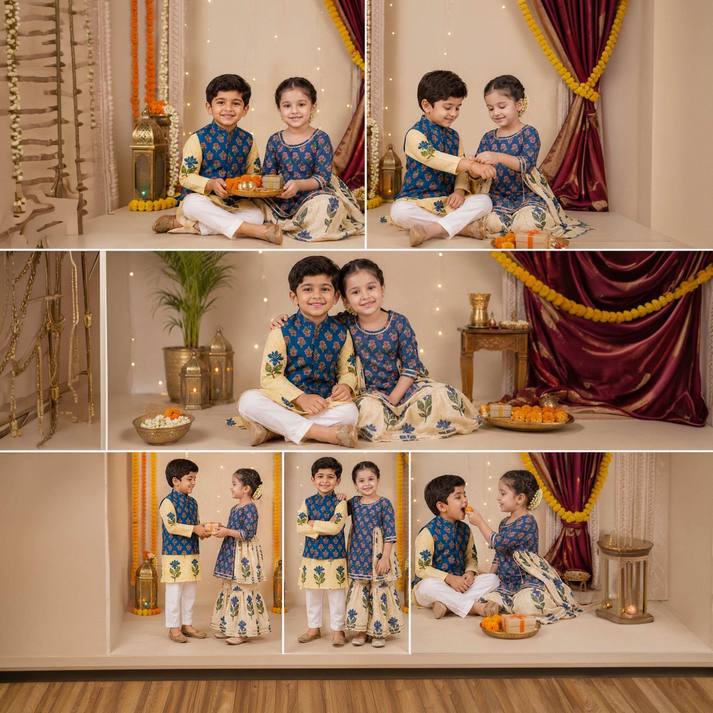 Babyqlo Floral Quarter Sleeves Kurta with Sharara Set-baby-girls-clothing-setsandcoords-image-5