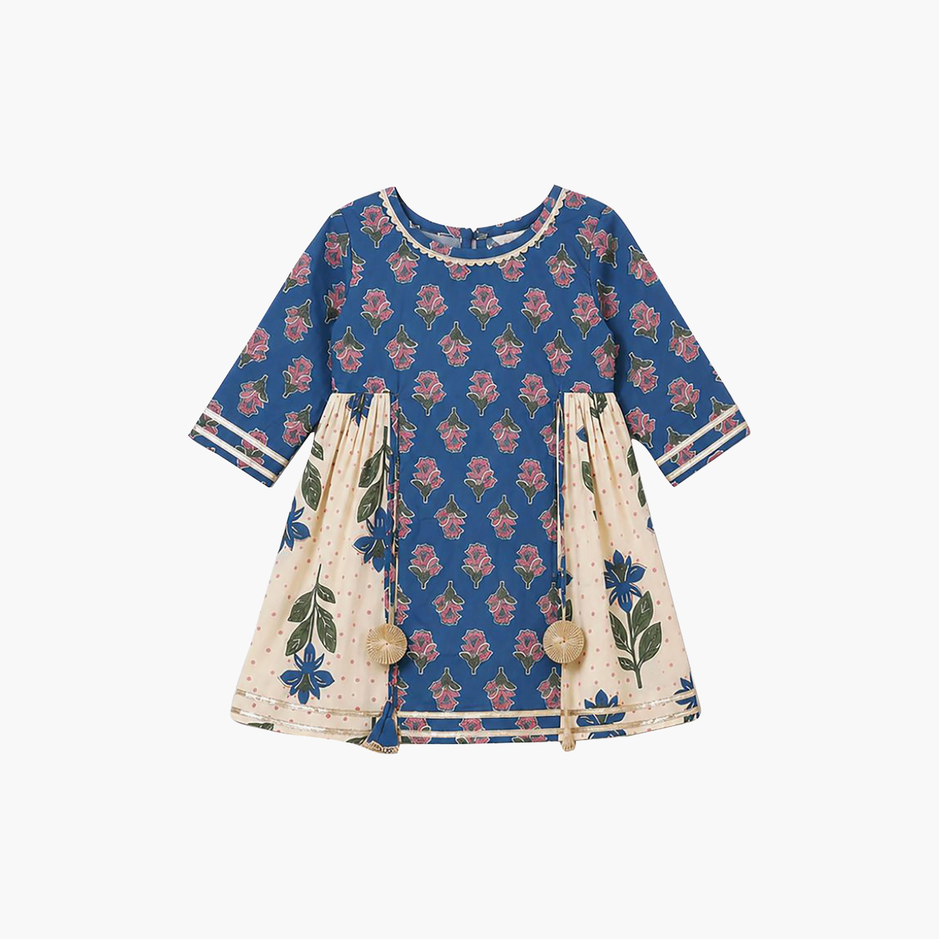 Babyqlo Floral Quarter Sleeves Kurta with Sharara Set-baby-girls-clothing-setsandcoords-image-7