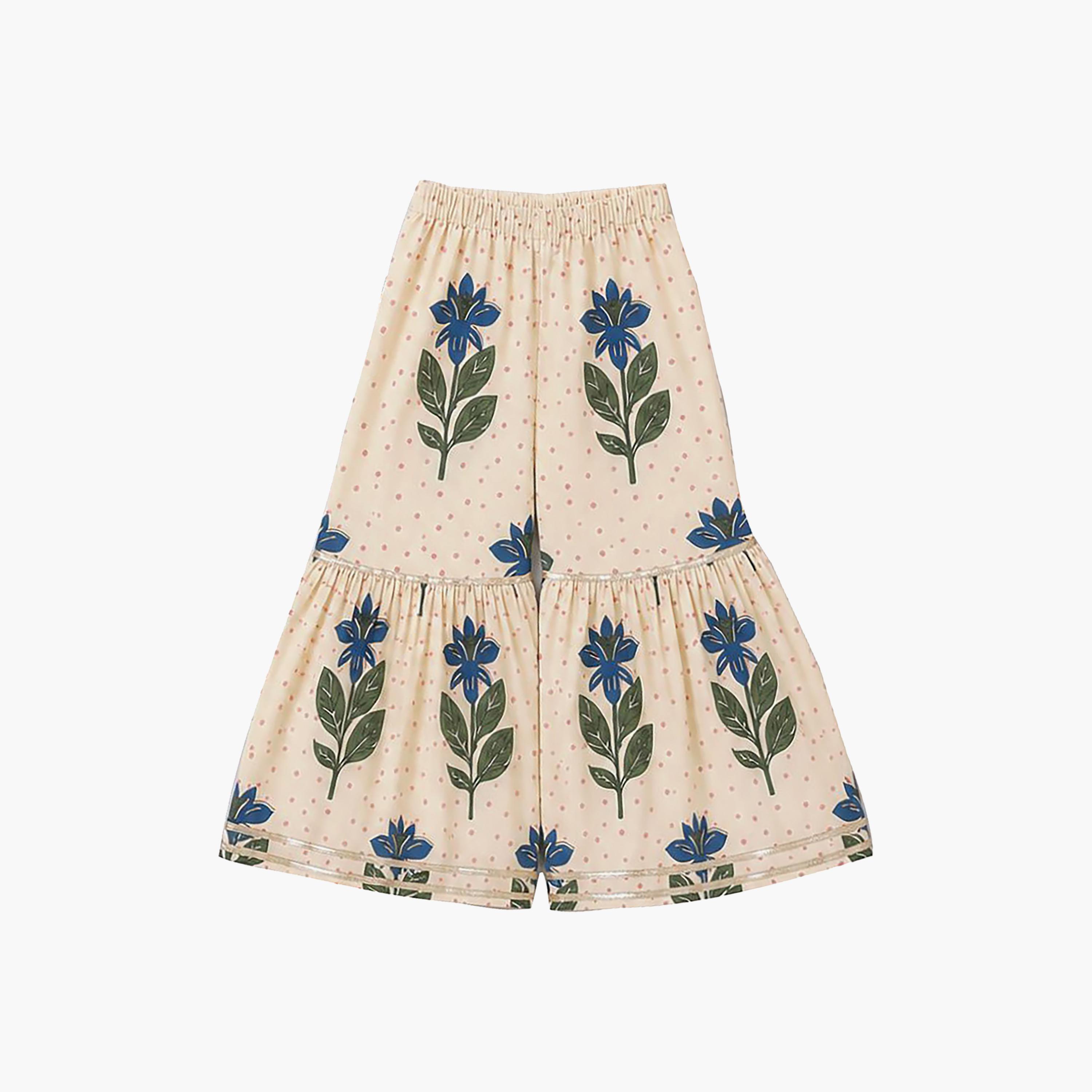 Babyqlo Floral Quarter Sleeves Kurta with Sharara Set-baby-girls-clothing-setsandcoords-image-8