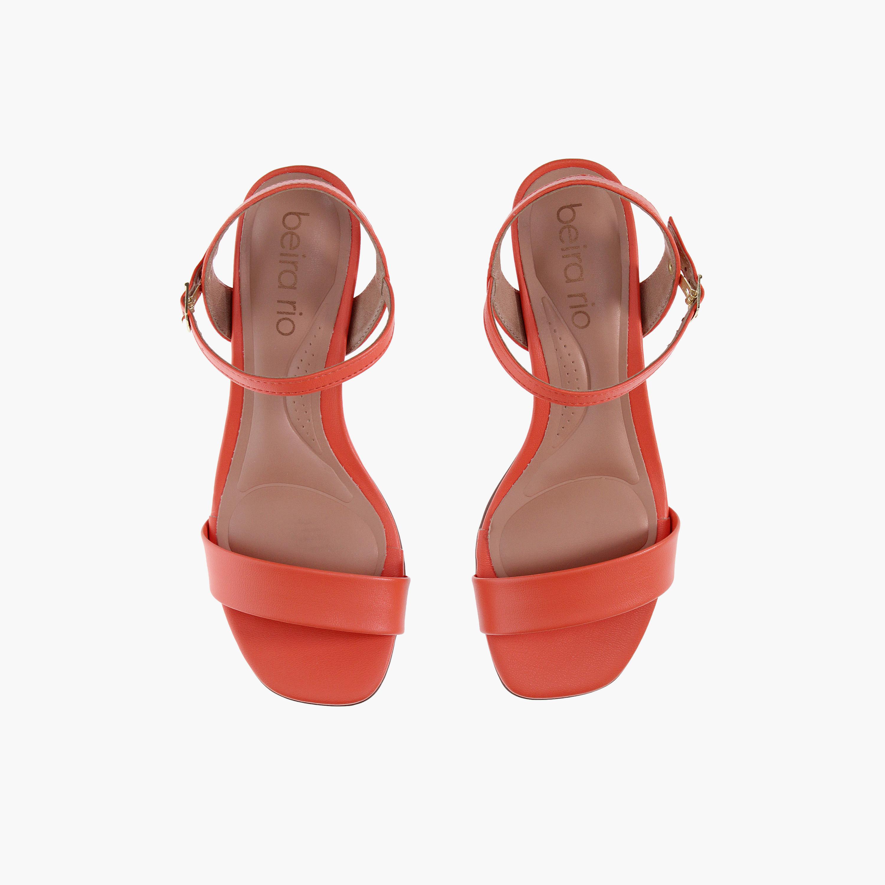Beira Rio by Geoomnii  Women's Buckle Strap Block Heels | 8504-102-9569-90501       -women-shoes-sandals-heeled-image-2
