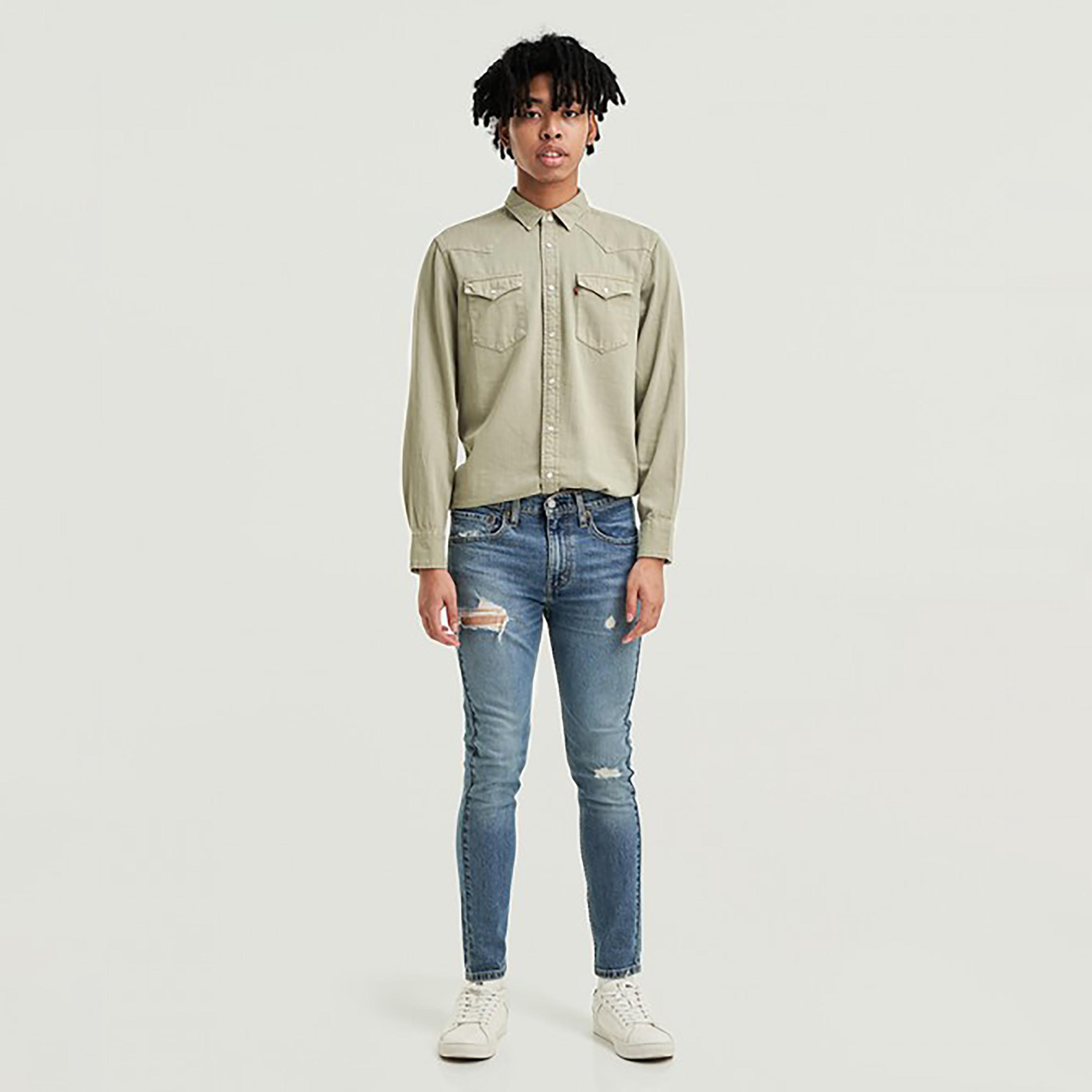 Levi's Blue Skinny Fit Mid-Rise Pocket Detail Jeans-men-clothing-bottoms-jeans-image-2