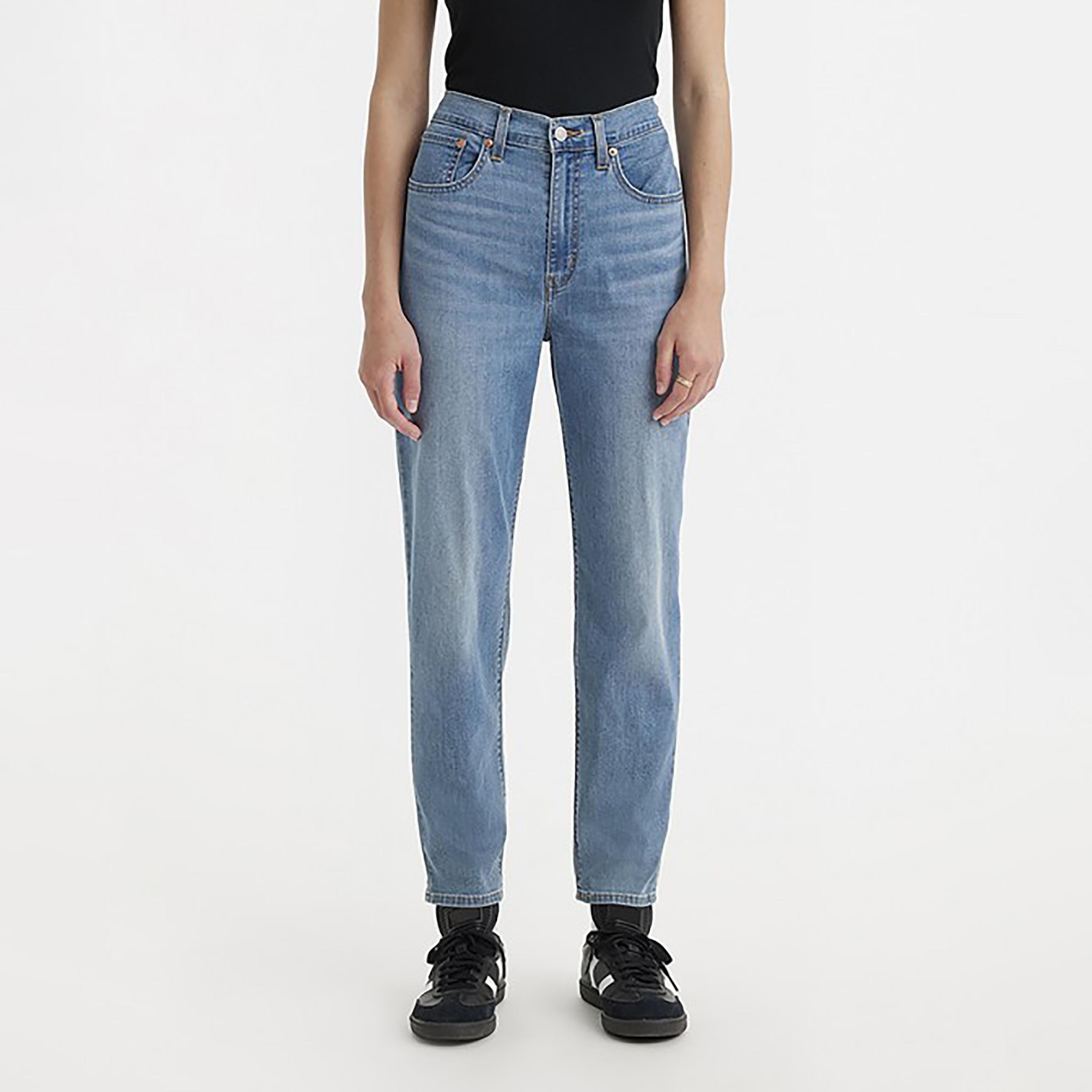 Levi's Blue Boyfriend Fit High-Rise Pocket Detail Jeans-women-clothing-bottoms-jeans-image-1