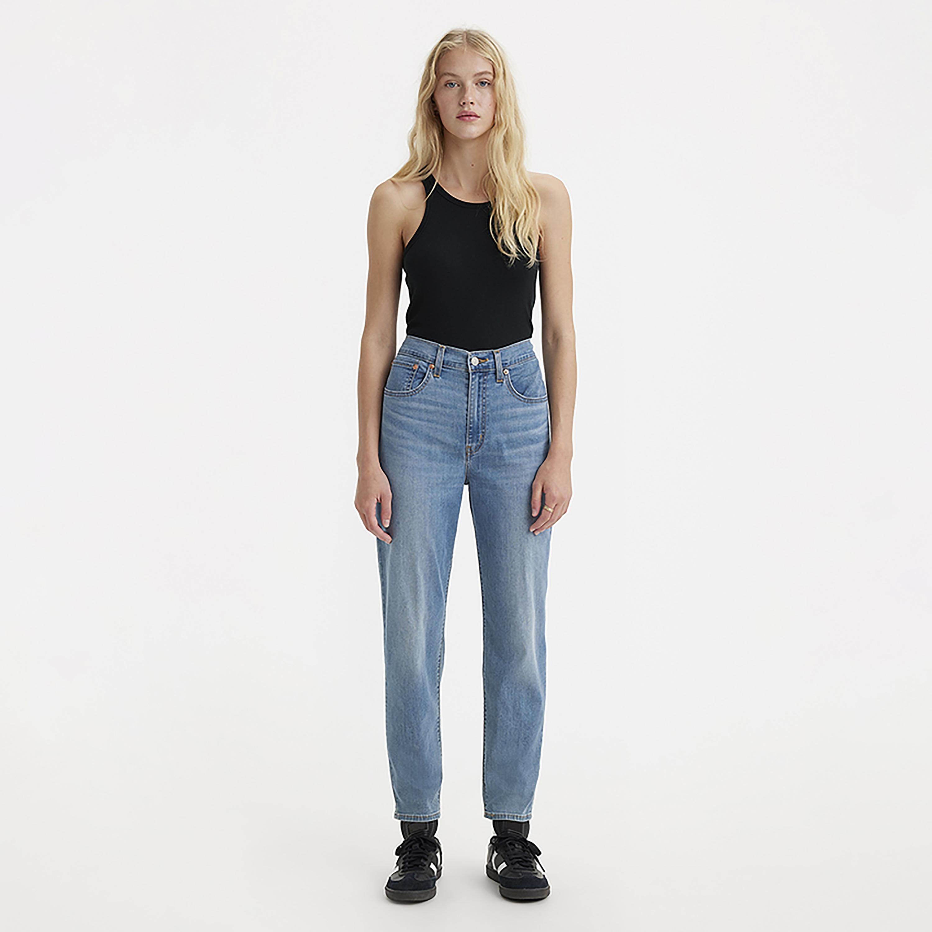 بنطال جينز من ليفايز بلون ازرق ذو بوي فريند فت وجيب مرتفع الارتفاع-women-clothing-bottoms-jeans-image-2