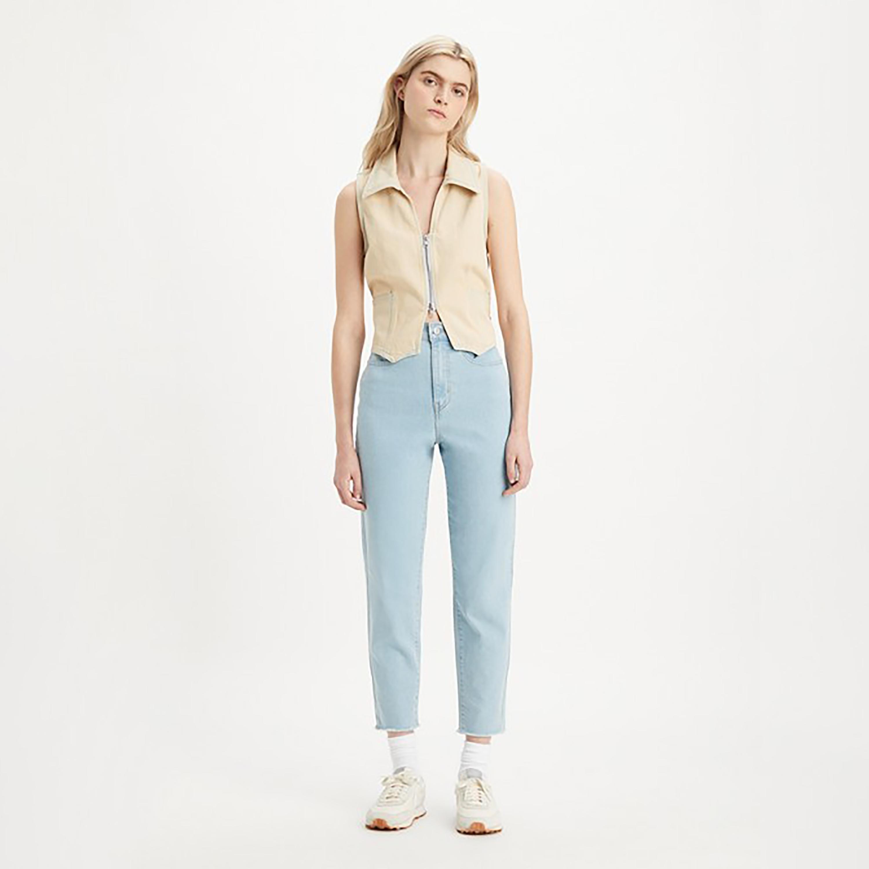 Levi's Blue Boyfriend Fit High-Rise Jeans-women-clothing-bottoms-jeans-image-2
