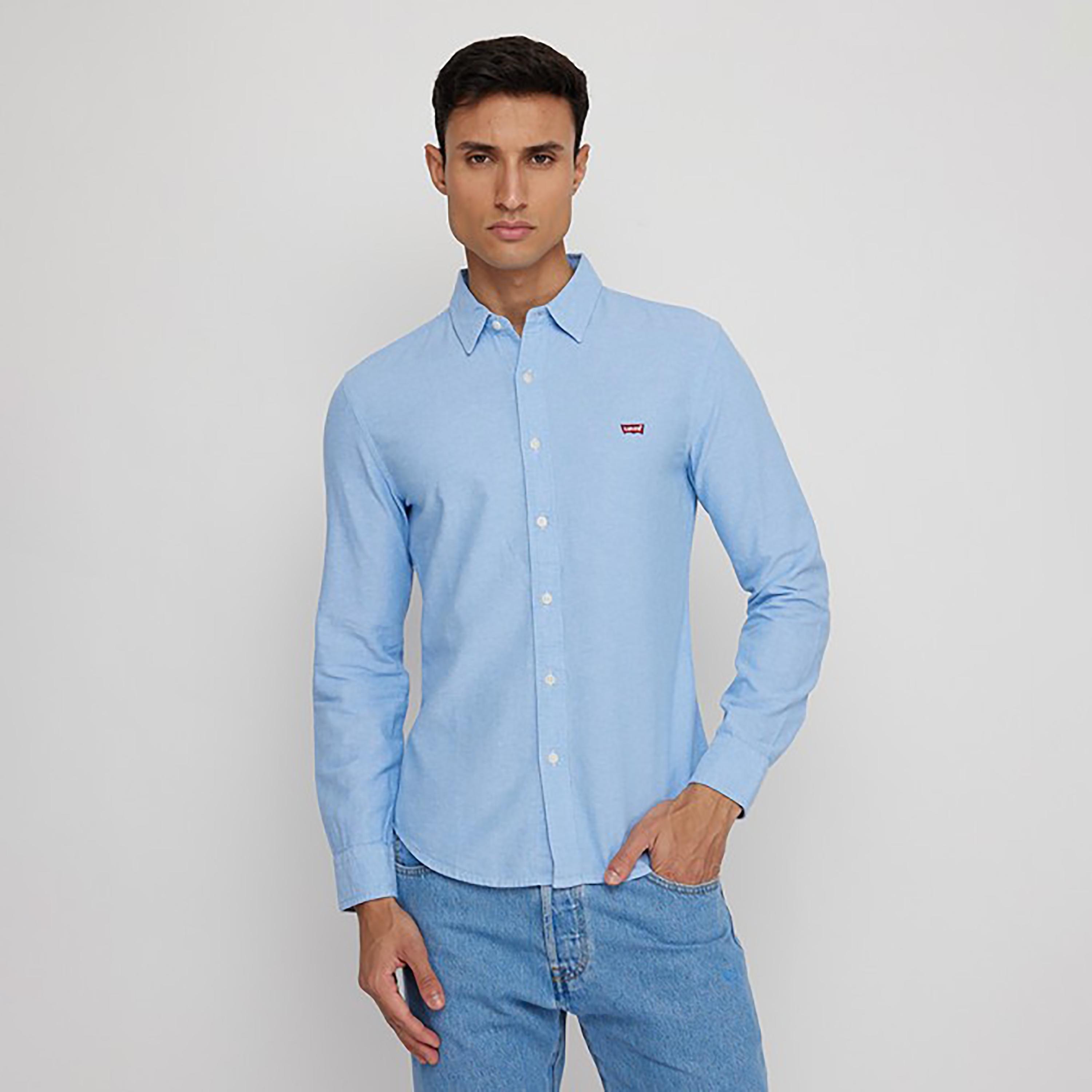 Levi's Plain Collared Long Sleeves Shirt-men-clothing-shirts-image-1