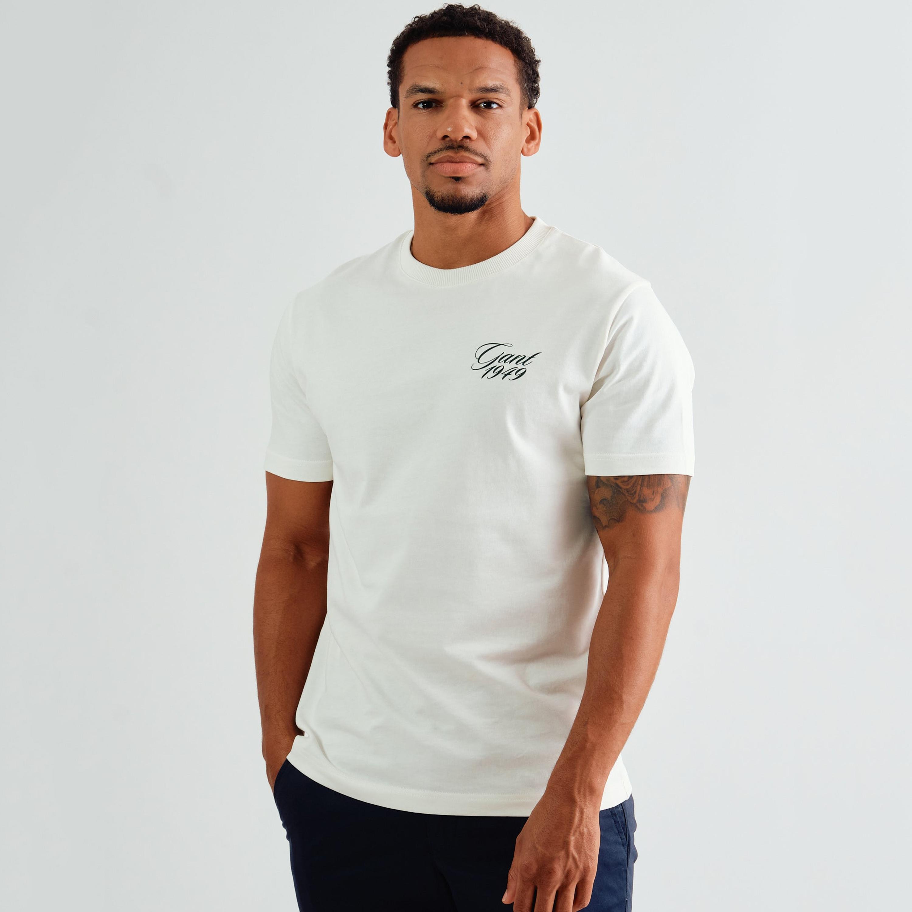 Gant Graphic Regular Fit Short Sleeves Crew Neck Men's T-Shirt-men-clothing-tshirtsandpolos-tshirts-image-1