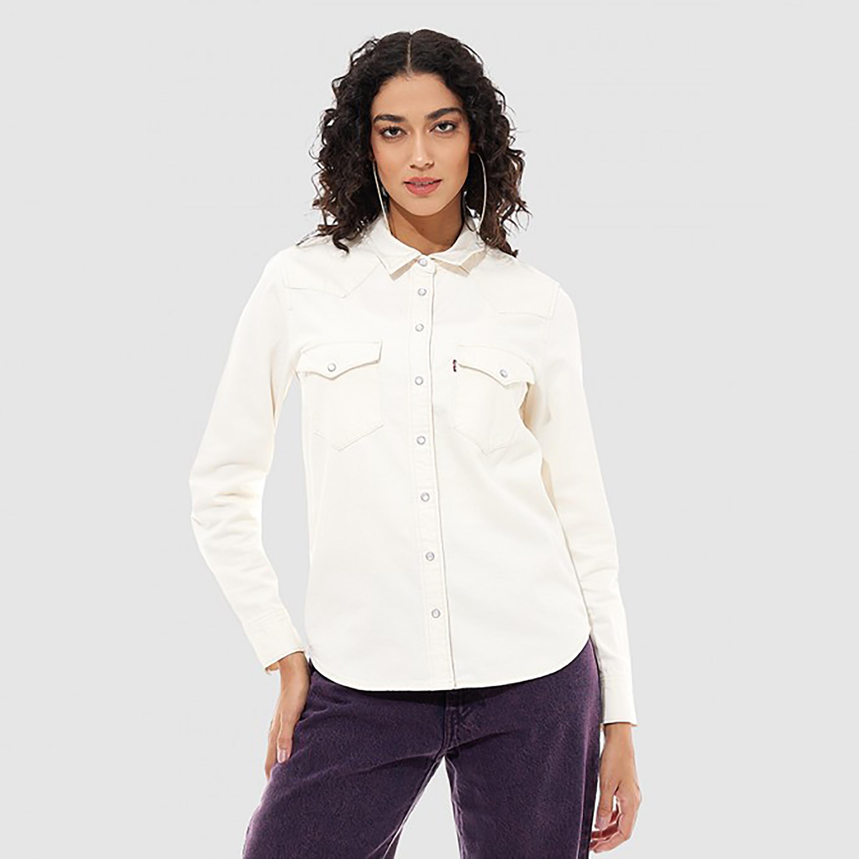 Levi's Plain Collared Long Sleeves Casual Shirt-women-clothing-shirtsandblouses-shirts-image-1