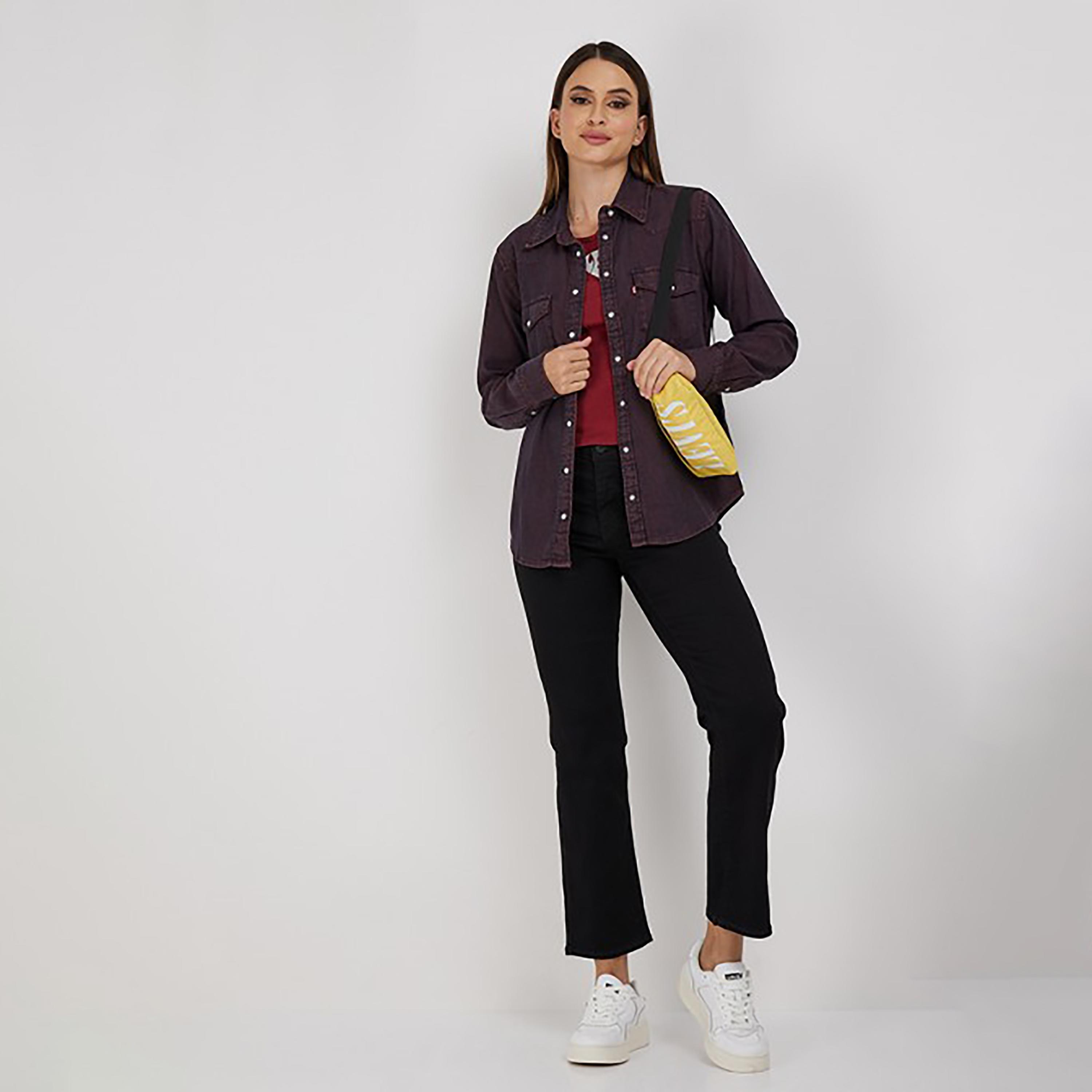 Levi's Plain Collared Long Sleeves Casual Shirt-women-clothing-shirtsandblouses-shirts-image-2