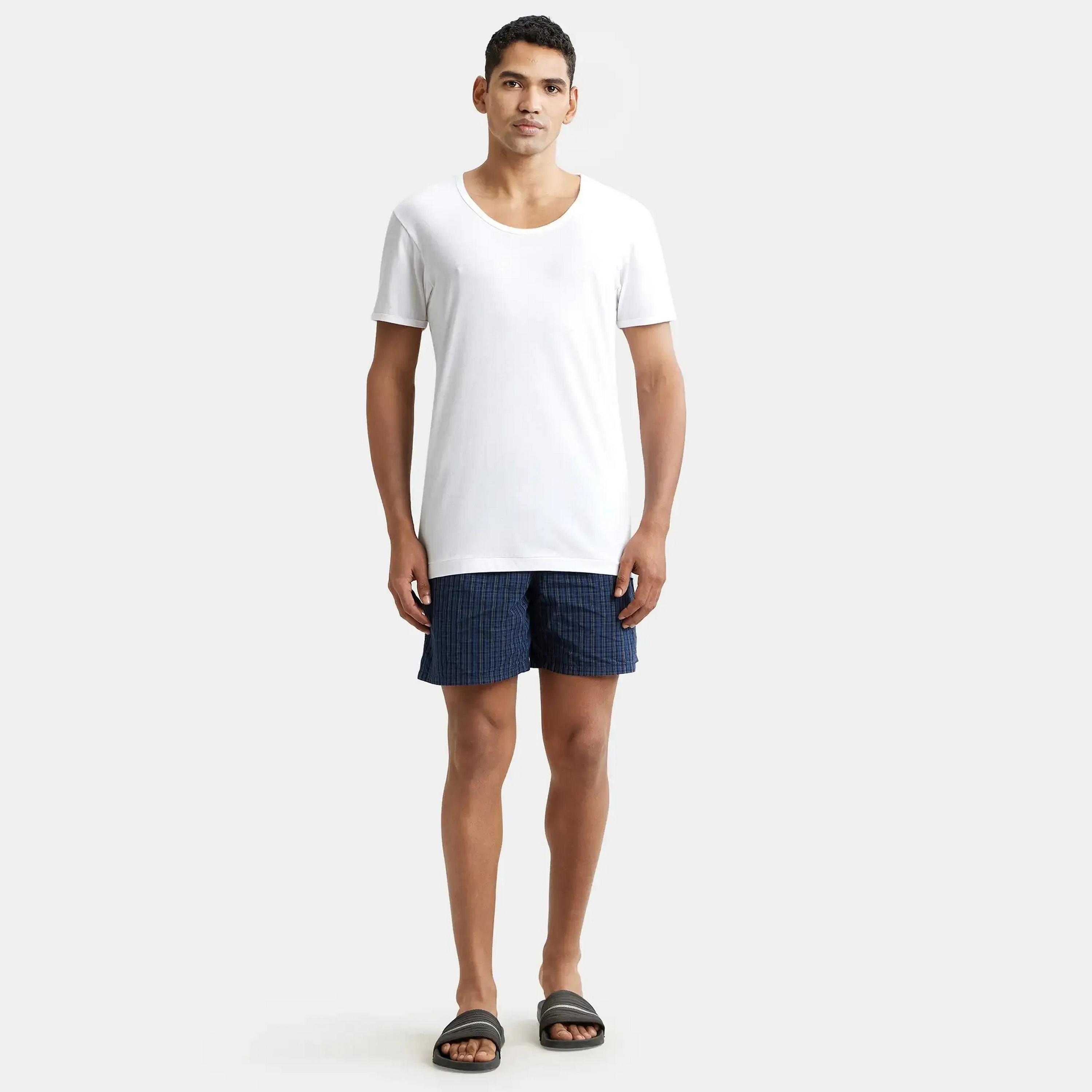 مجموعة متنوعة من قطعتين من تيشيرت داخلي سادة برقبة دائرية وأكمام قصيرة من جوكي-men-clothing-innerwear-vests-image-3