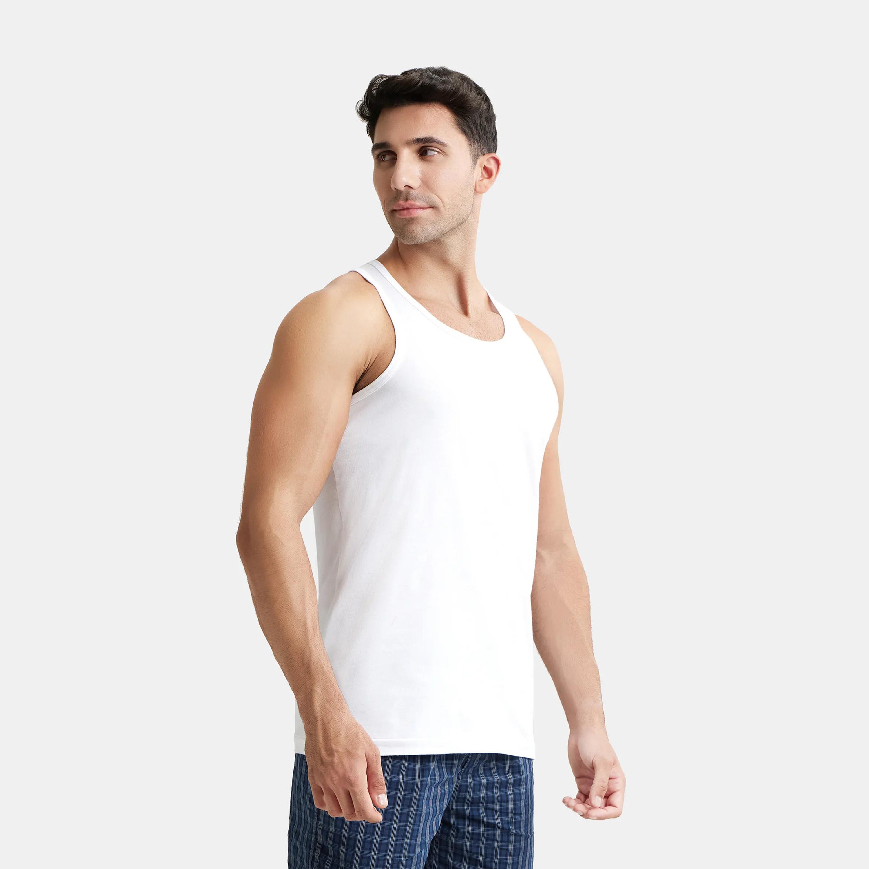 Jockey Pack of 3 Plain Scoop Neck Men's Vest-men-clothing-innerwear-vests-image-3