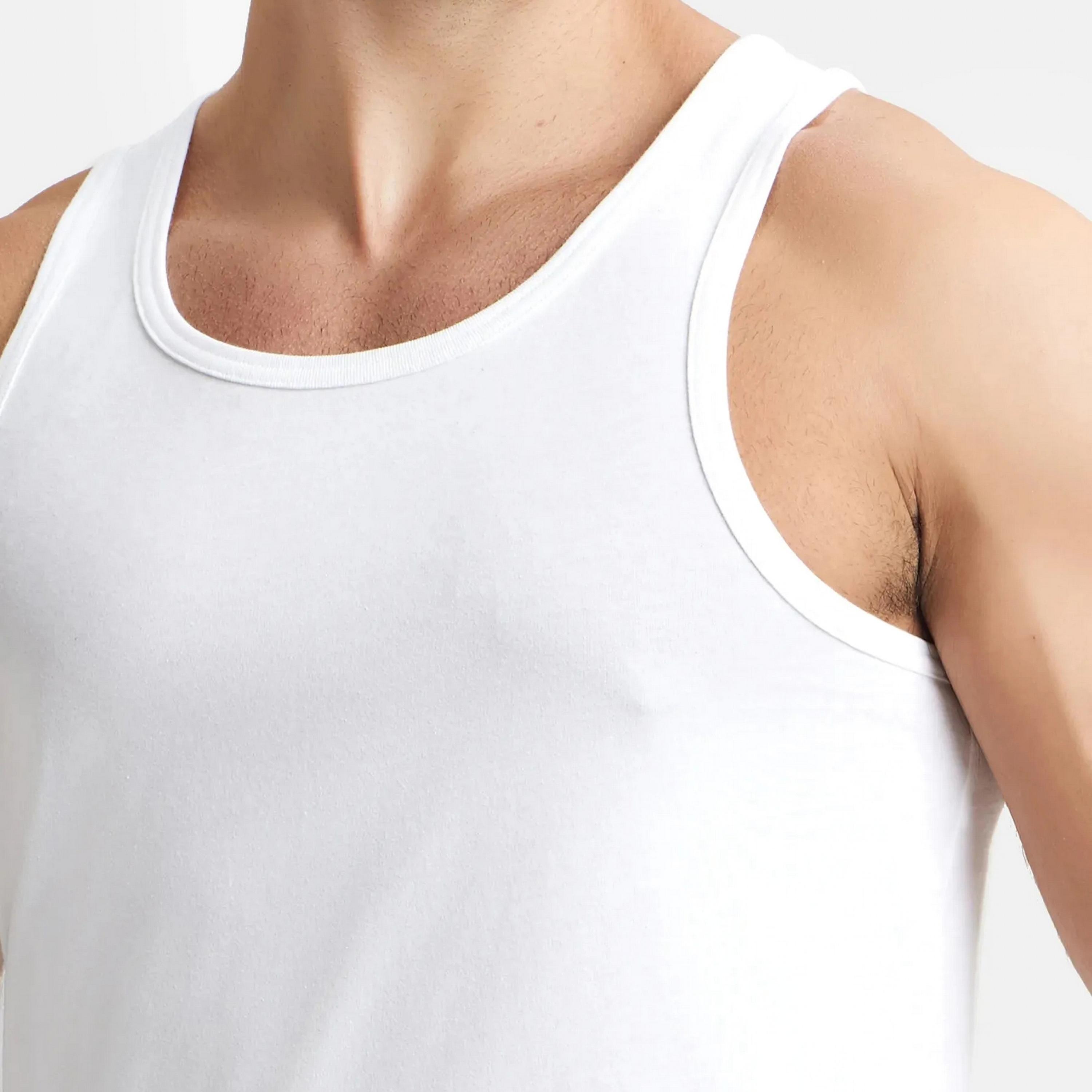 Jockey Pack of 3 Plain Scoop Neck Sleeveless Men's Vest-men-clothing-innerwear-vests-image-4