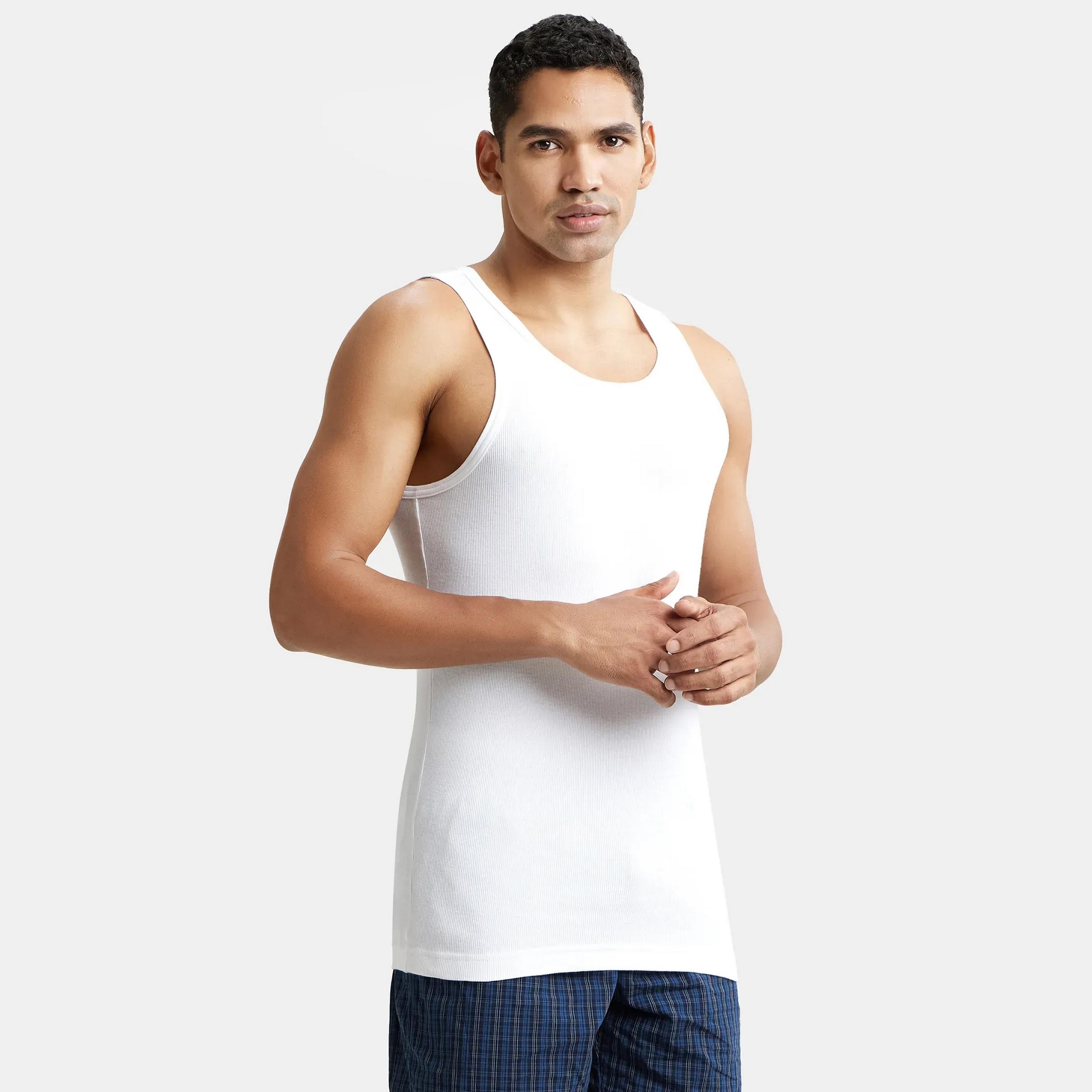 Jockey Pack of 2 Plain Scoop Neck Men's Vest-men-clothing-innerwear-vests-image-4