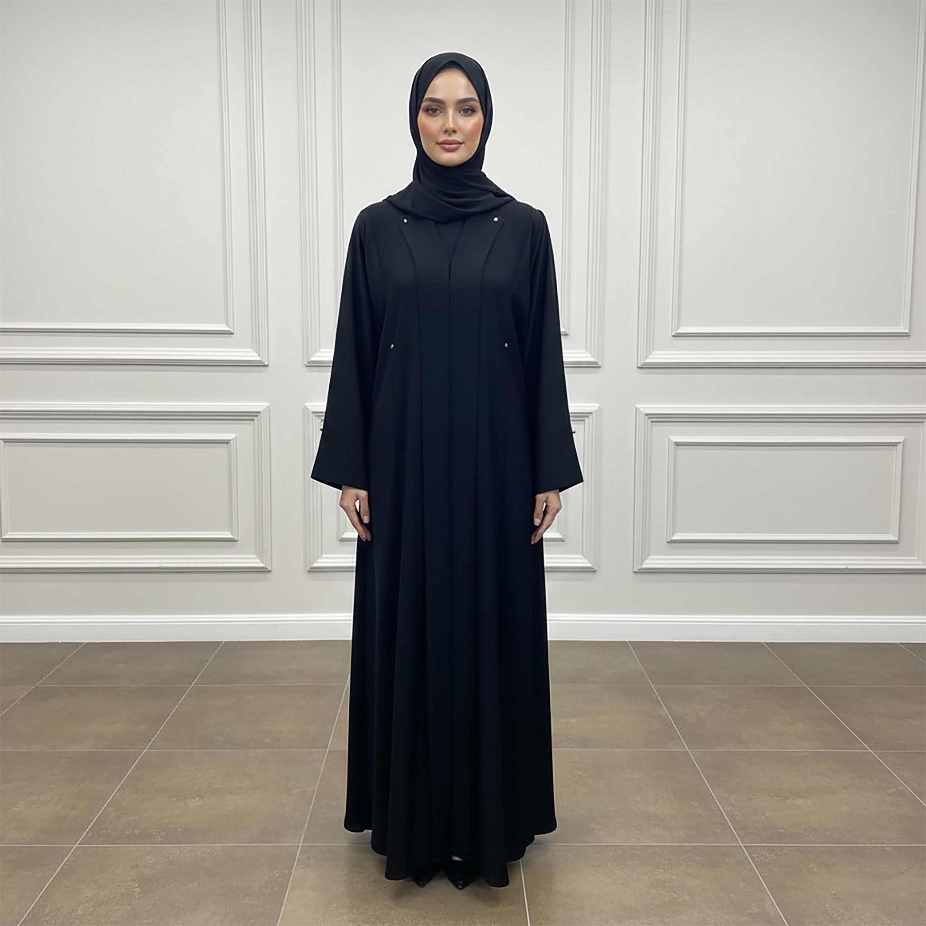 عباية نسائية سوداء نيدا مع حجاب من نخبة-women-arabicclothing-abayas-image-1