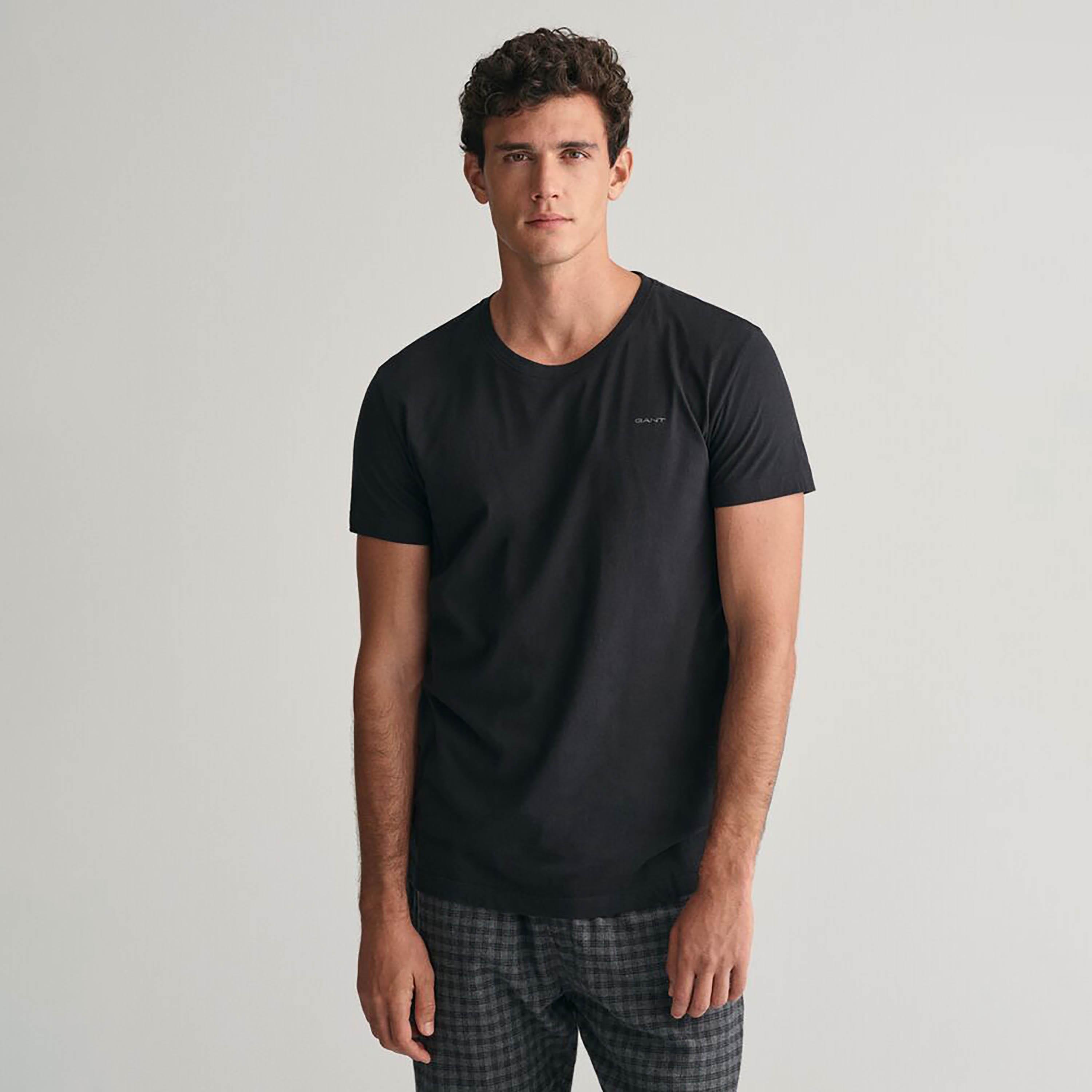 تي شيرت رجالي برقبة دائرية وأكمام قصيرة من غانت-men-clothing-tshirtsandpolos-tshirts-image-12