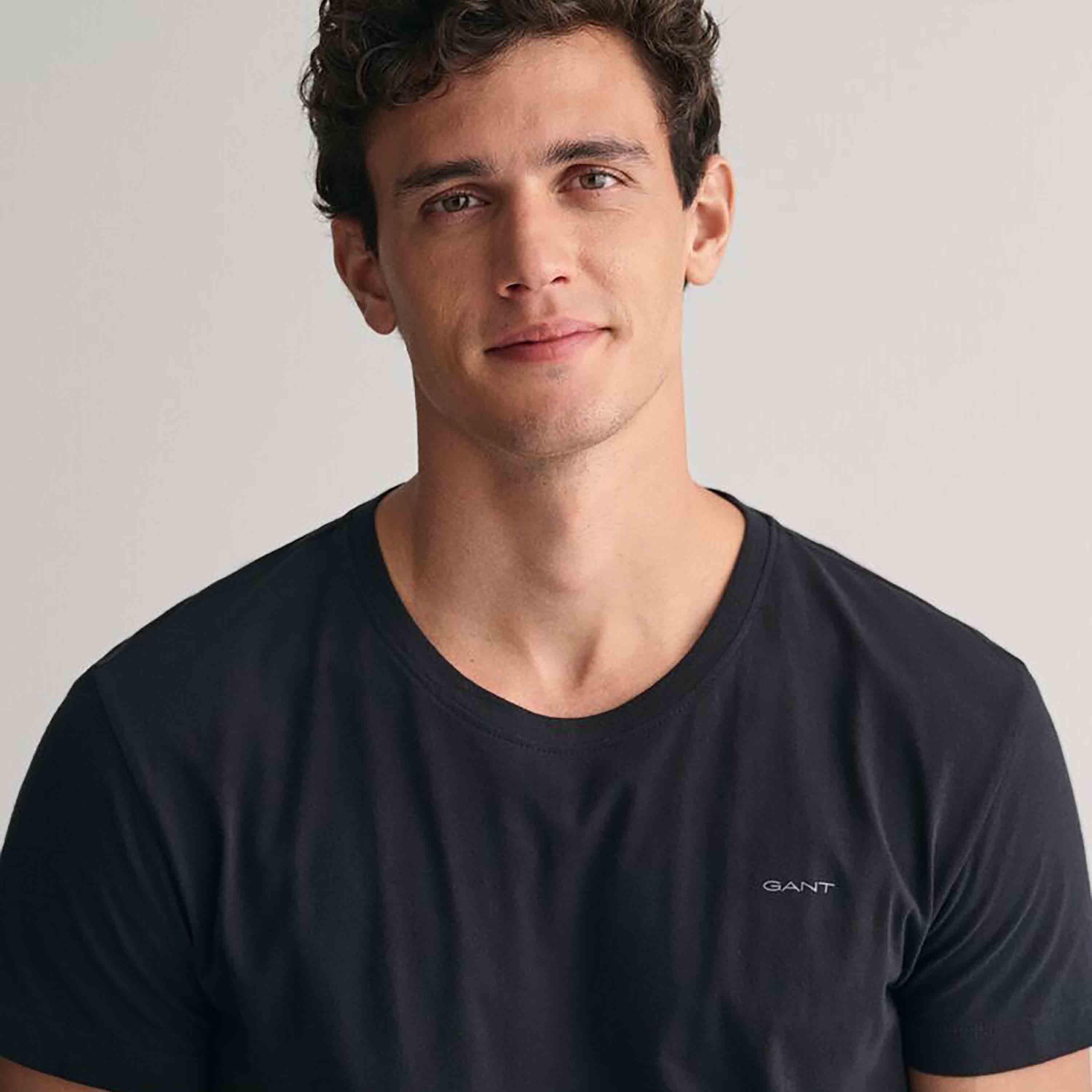 تي شيرت رجالي برقبة دائرية وأكمام قصيرة من غانت-men-clothing-tshirtsandpolos-tshirts-image-14