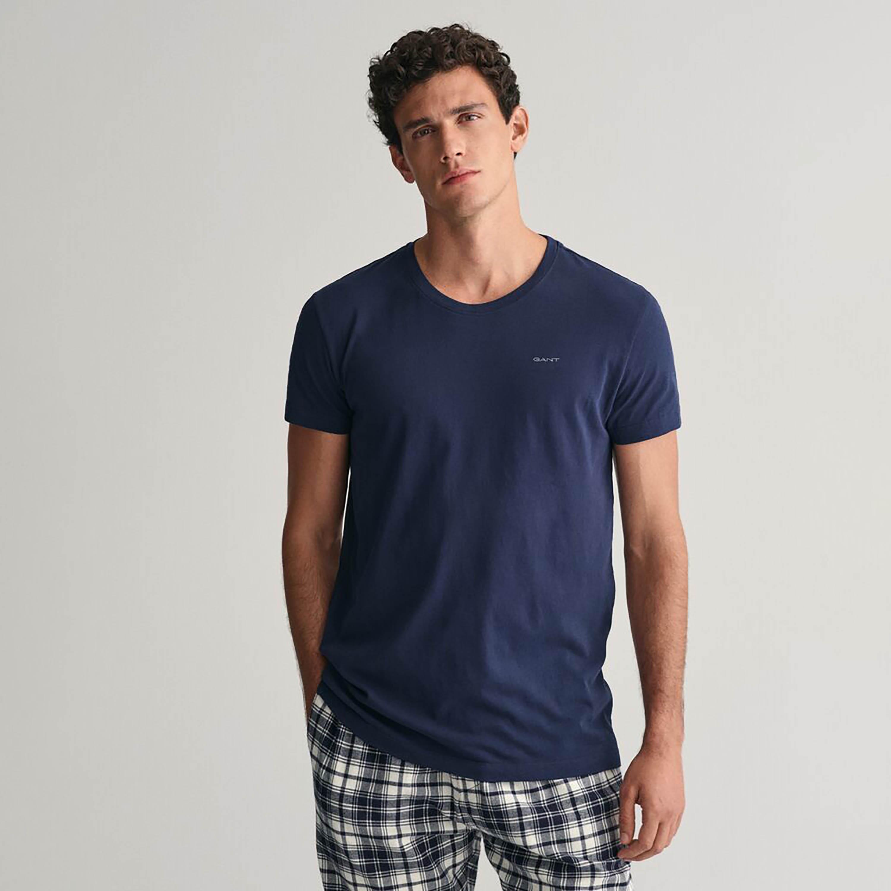 تي شيرت رجالي برقبة دائرية وأكمام قصيرة من غانت-men-clothing-tshirtsandpolos-tshirts-image-7