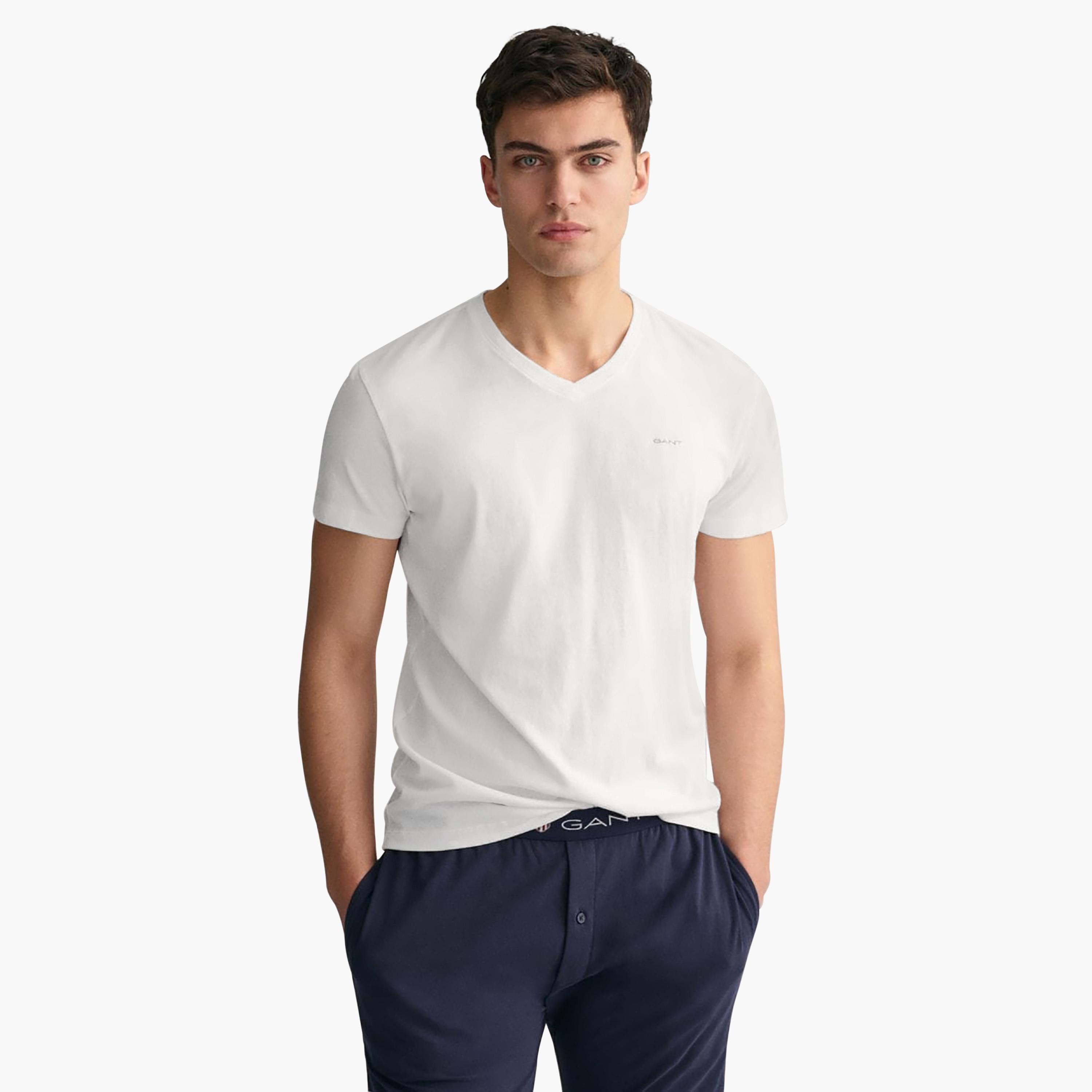 مجموعة جانت مكونة من 2 تي شيرت سادة بياقة دائرية وأكمام قصيرة-men-clothing-tshirtsandpolos-tshirts-image-2