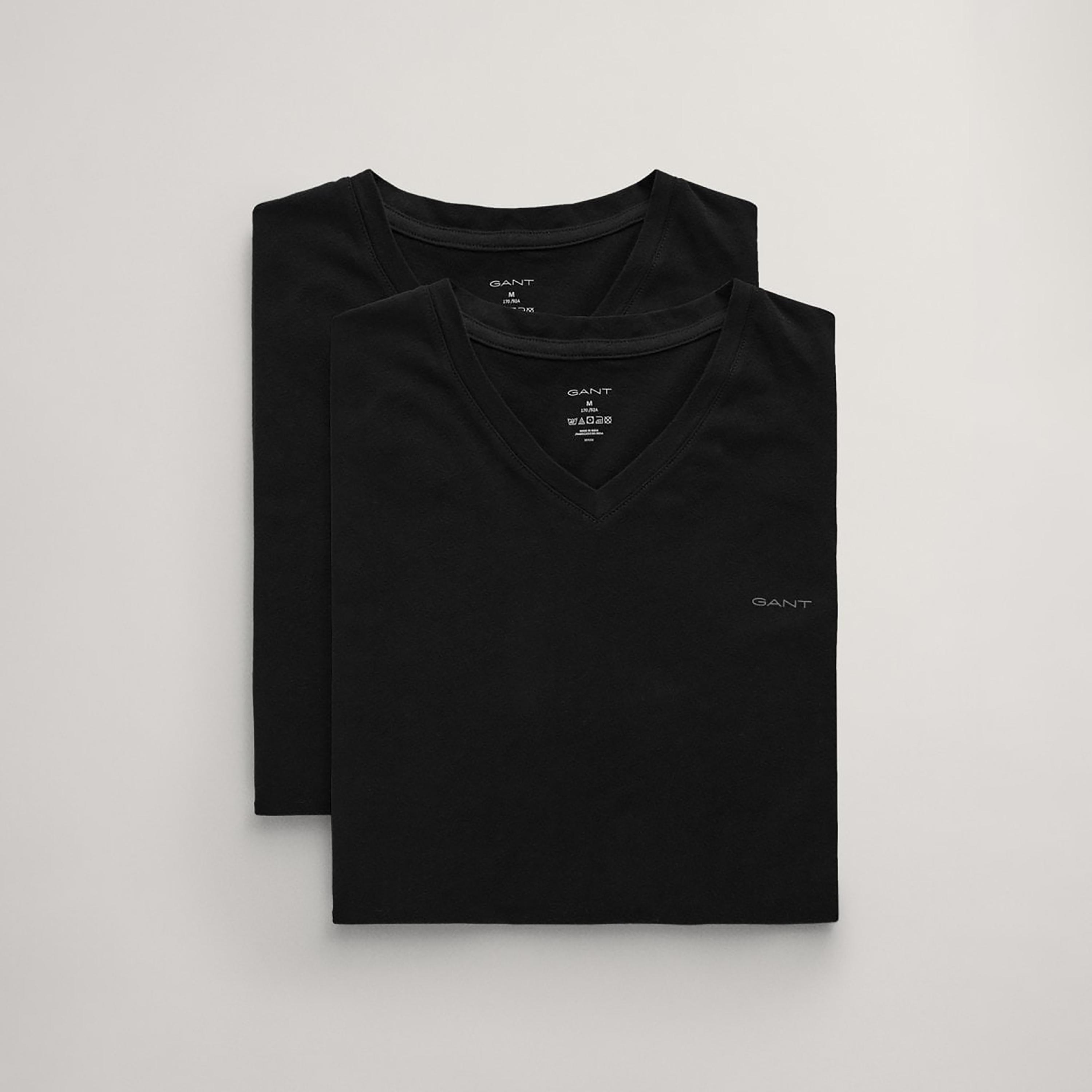 مجموعة جانت مكونة من 2 تي شيرت سادة بياقة دائرية وأكمام قصيرة-men-clothing-tshirtsandpolos-tshirts-image-1