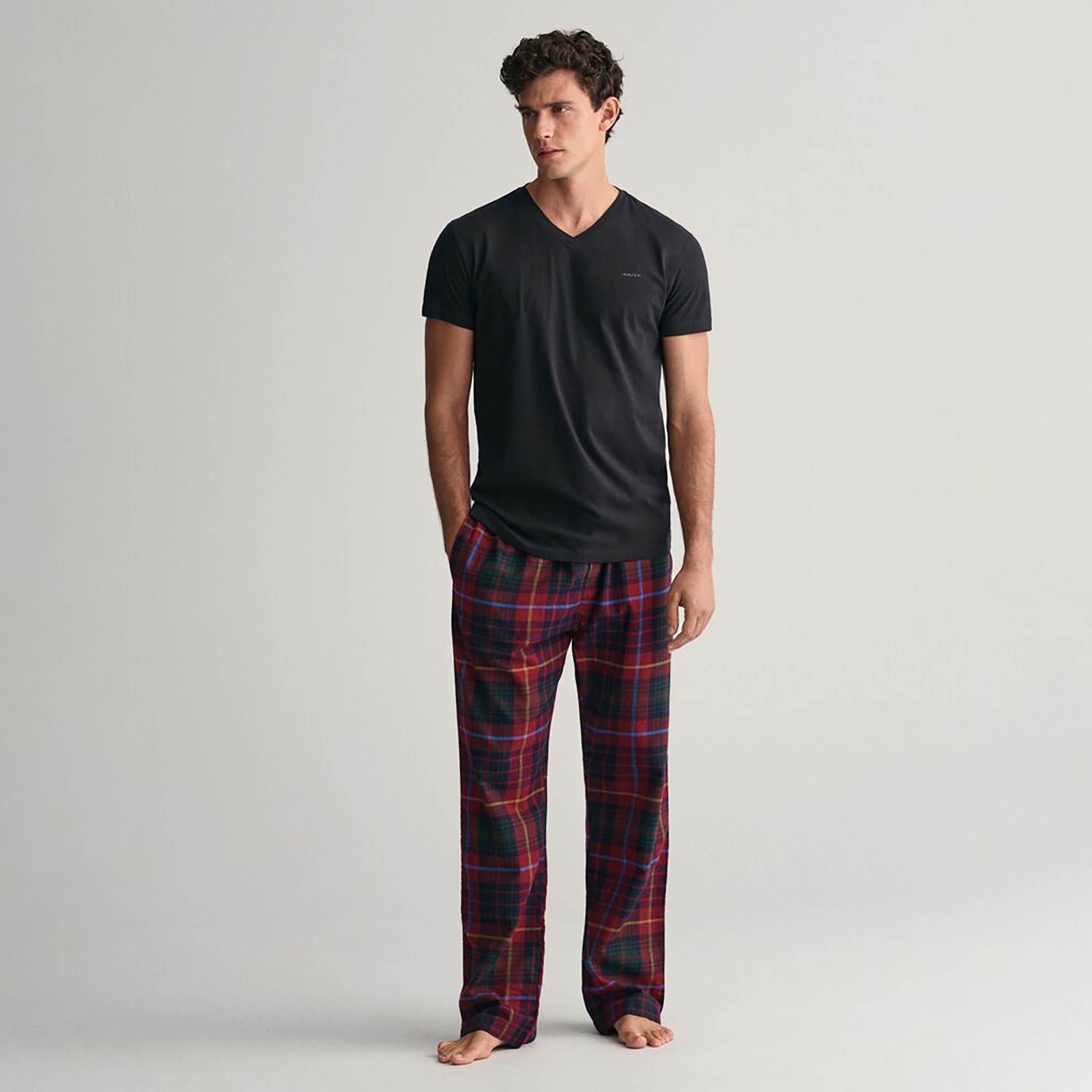 Gant Plain Regular Fit Short Sleeves V-Neck Men's T-Shirt-men-clothing-tshirtsandpolos-tshirts-image-3