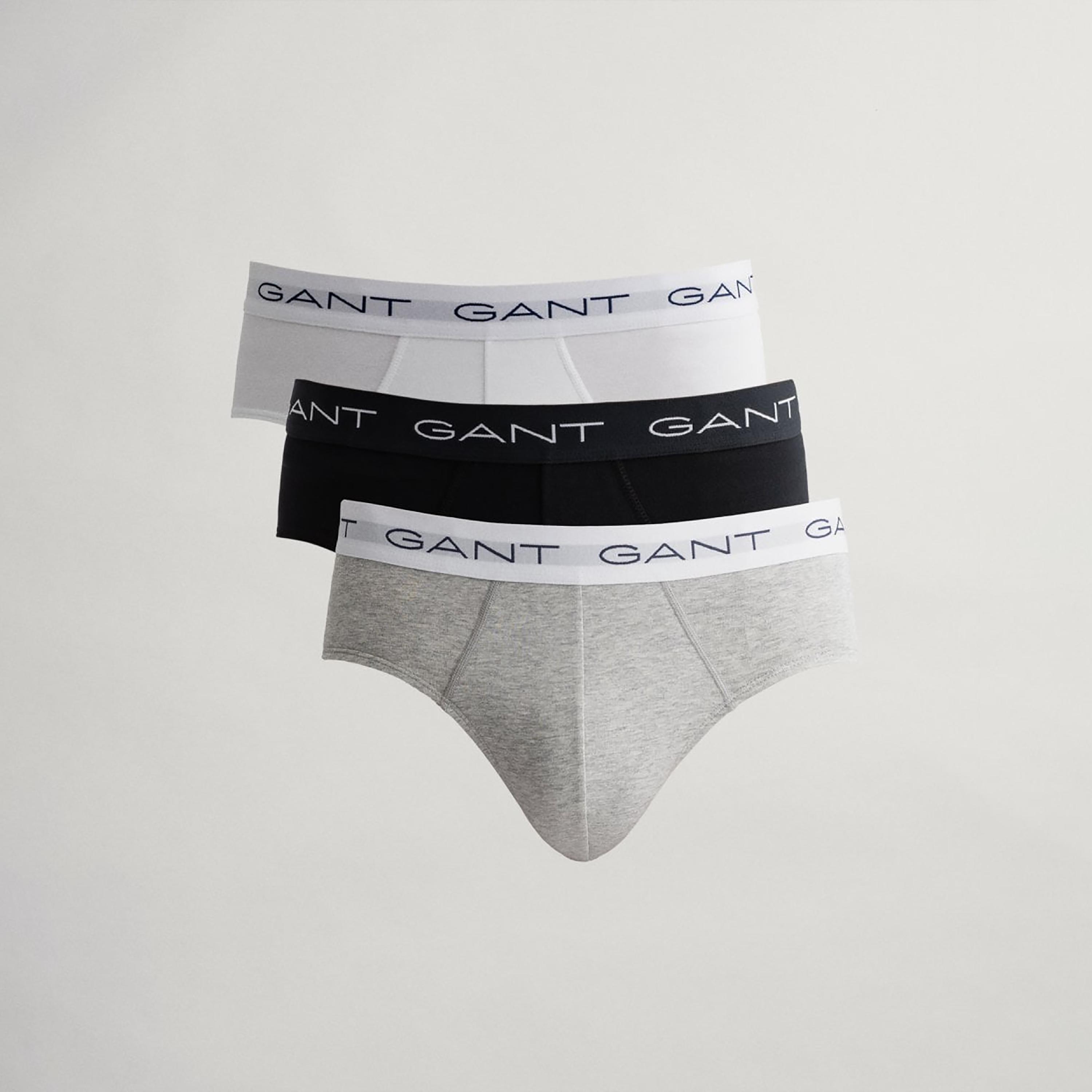 Gant Pack of 3 Branding Elasticated Waist Briefs-men-clothing-innerwear-underwear-image-2