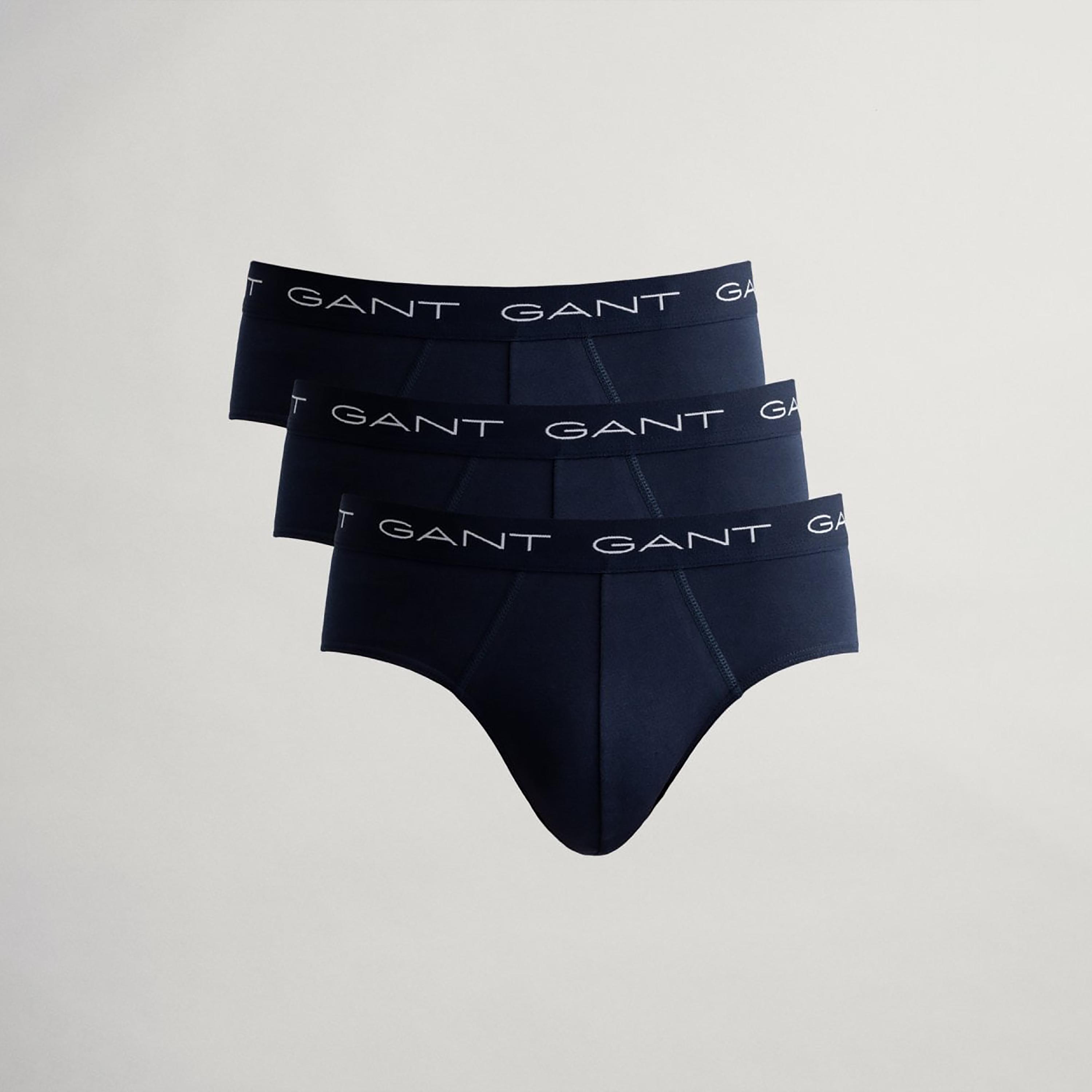 Gant Pack of 3 Branding Elasticated Waist Briefs-men-clothing-innerwear-underwear-image-2