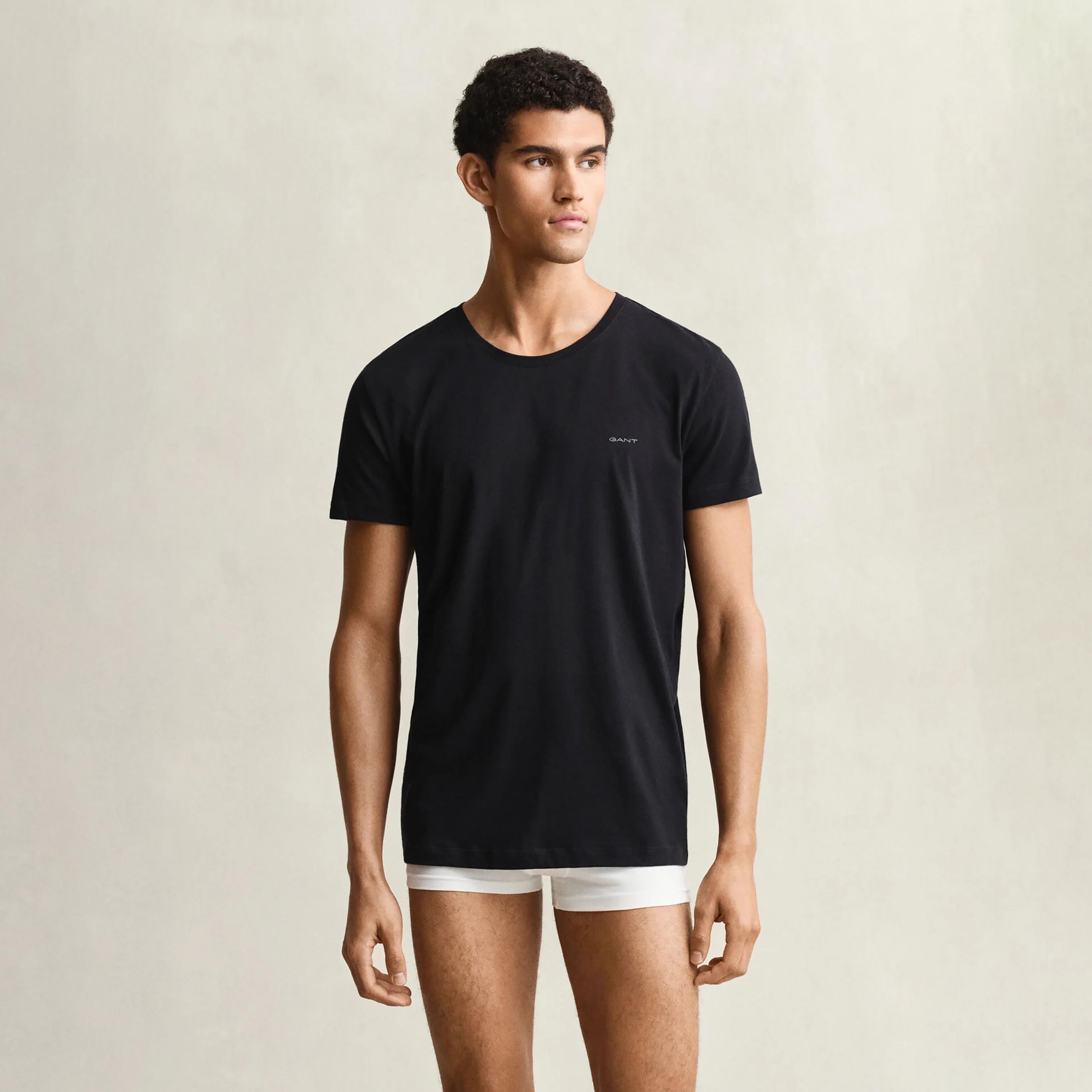 Gant Plain Crew Neck Short Sleeves Men's T-Shirt-men-clothing-tshirtsandpolos-tshirts-image-2