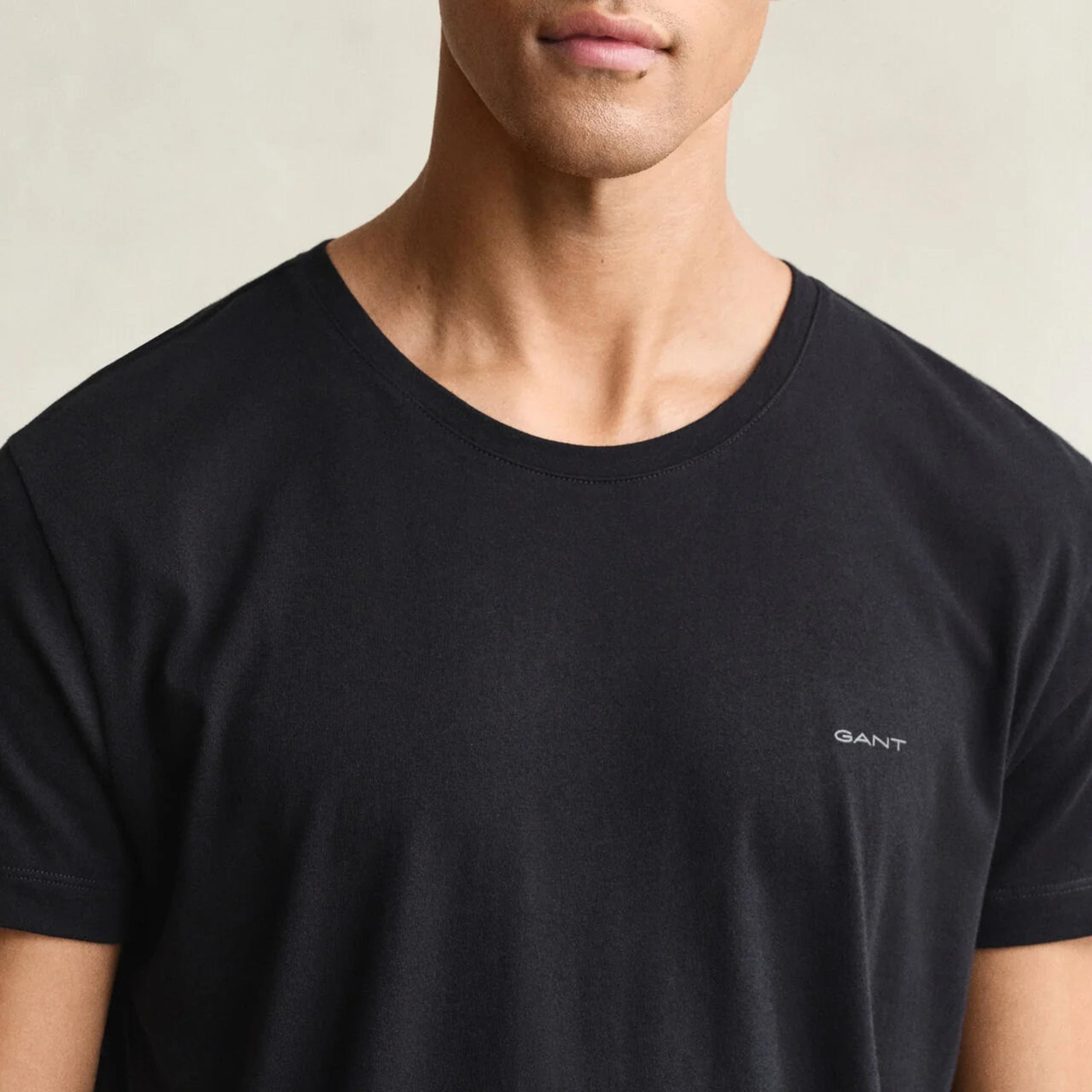Gant Plain Crew Neck Short Sleeves Men's T-Shirt-men-clothing-tshirtsandpolos-tshirts-image-3