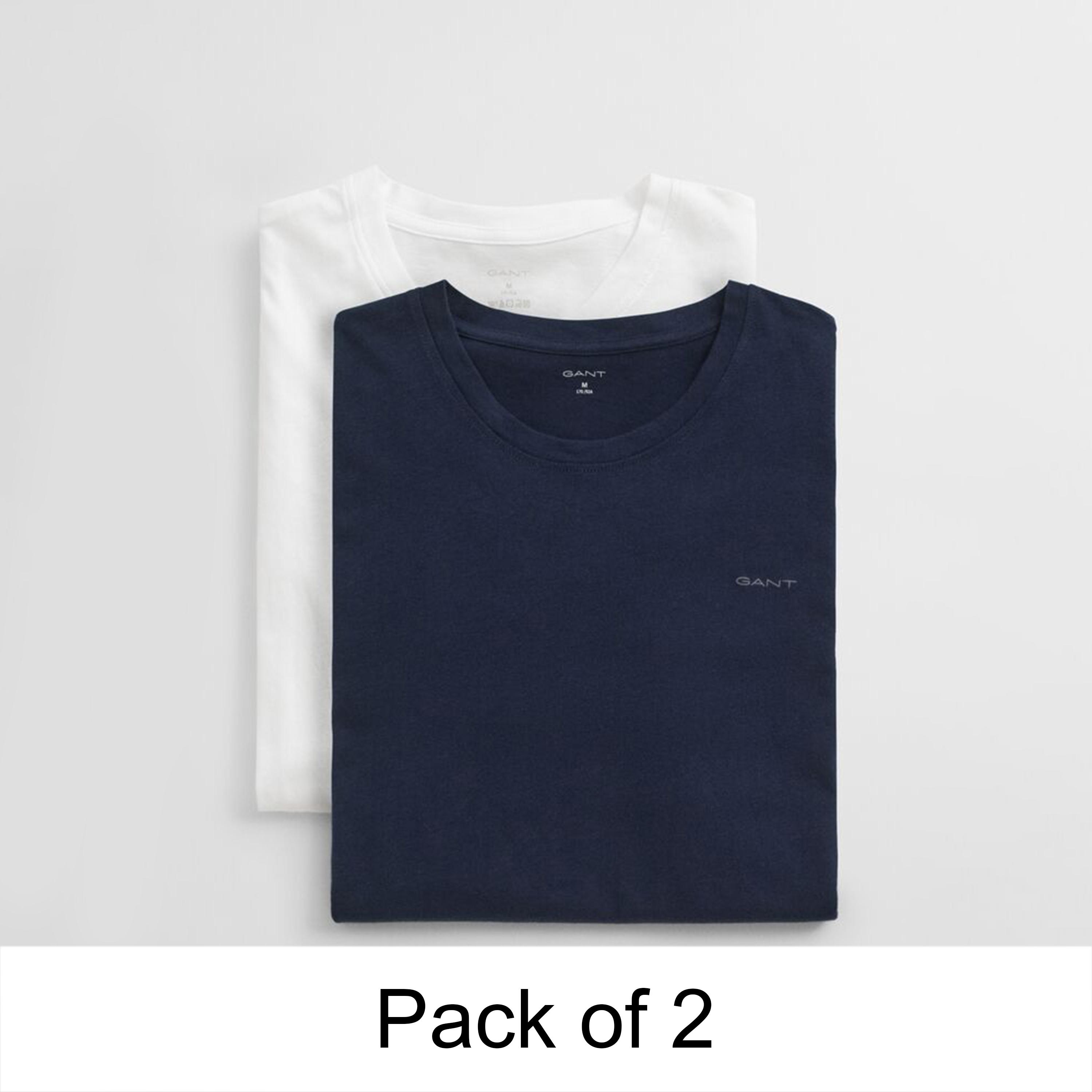 تيشيرت رجالي بياقة دائرية وأكمام قصيرة وسادة من جانت.-men-clothing-tshirtsandpolos-tshirts-image-1