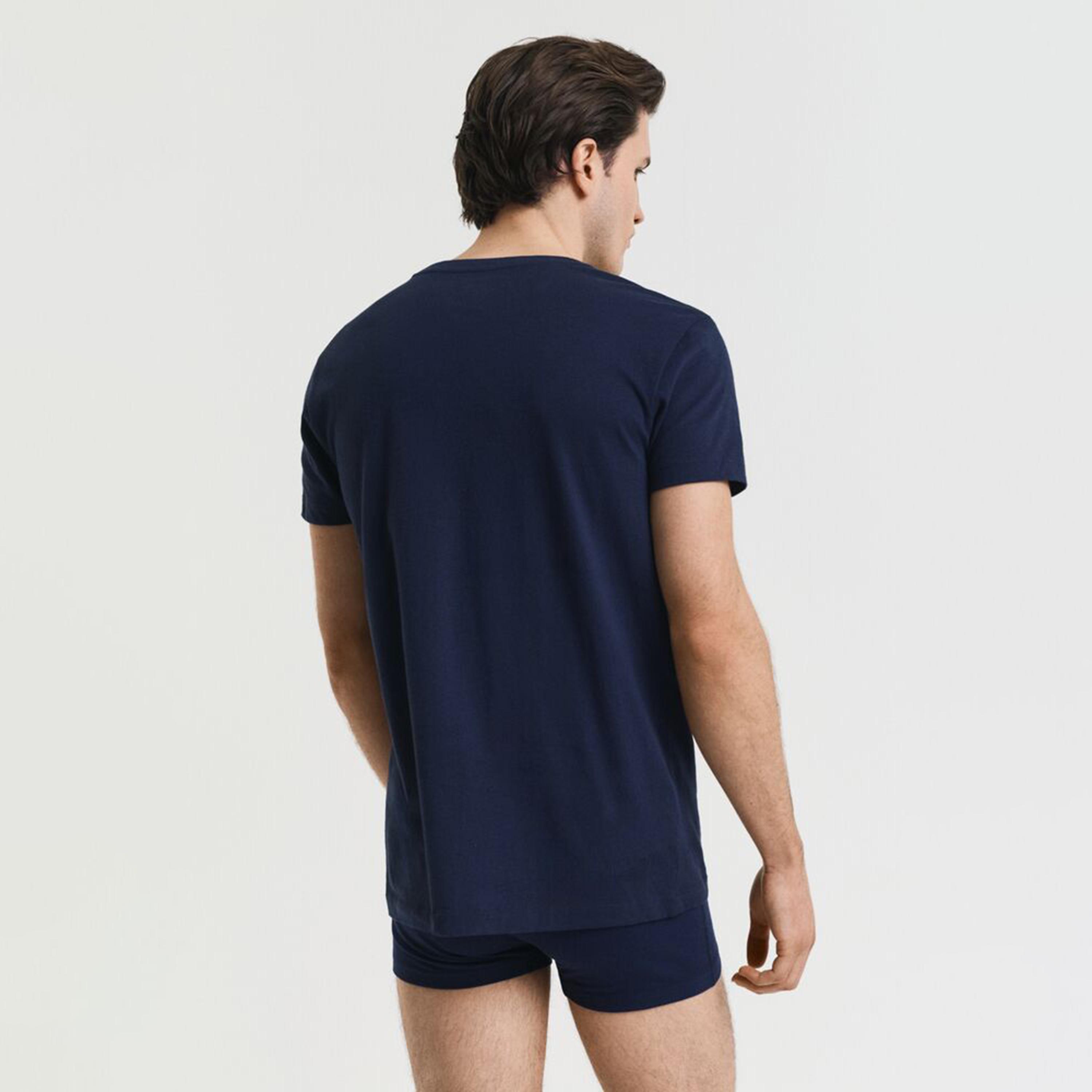 Gant Plain Crew Neck Short Sleeves Men's T-Shirt-men-clothing-tshirtsandpolos-tshirts-image-4