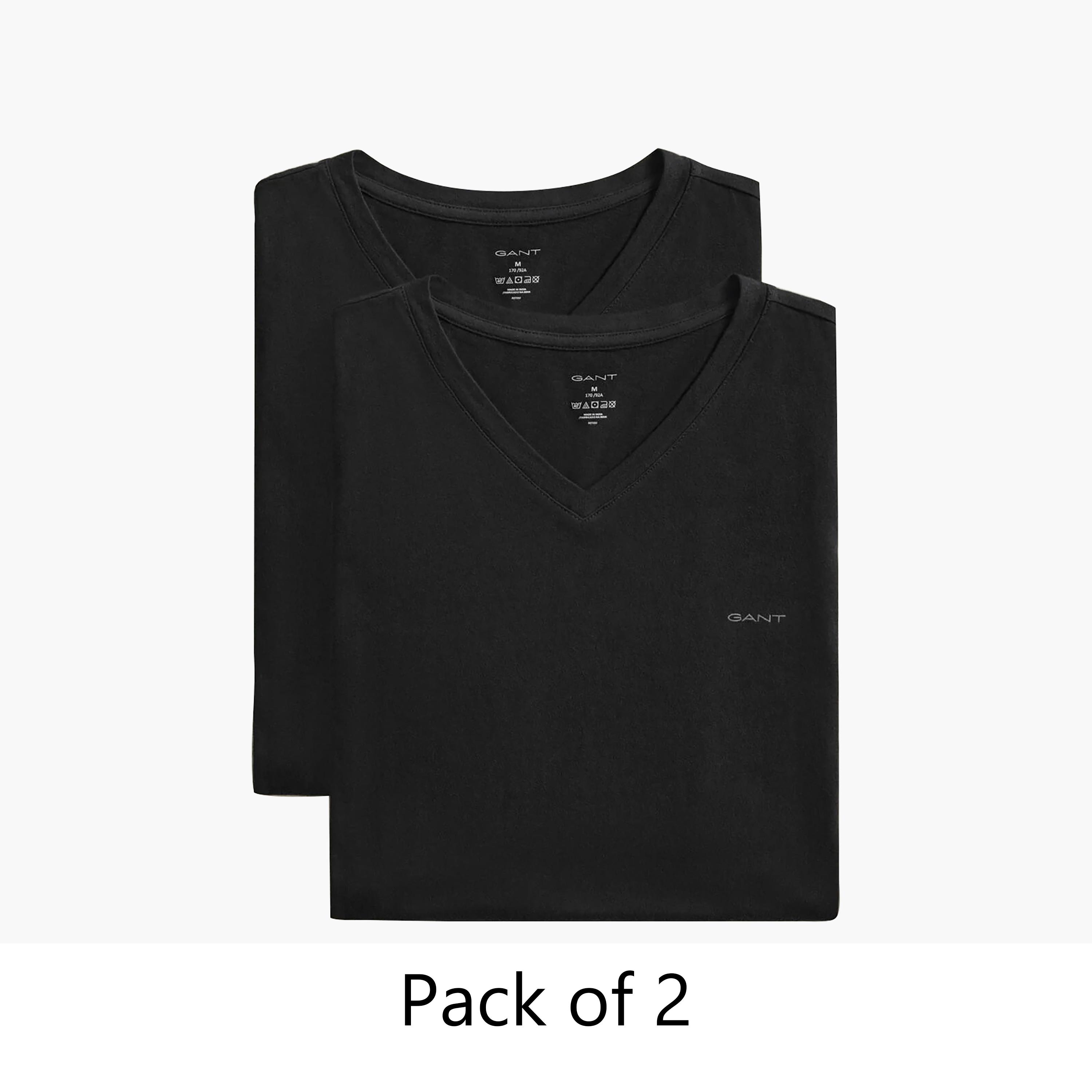 Gant Plain V-neck Short Sleeves Men's T-Shirt-men-clothing-tshirtsandpolos-tshirts-image-1