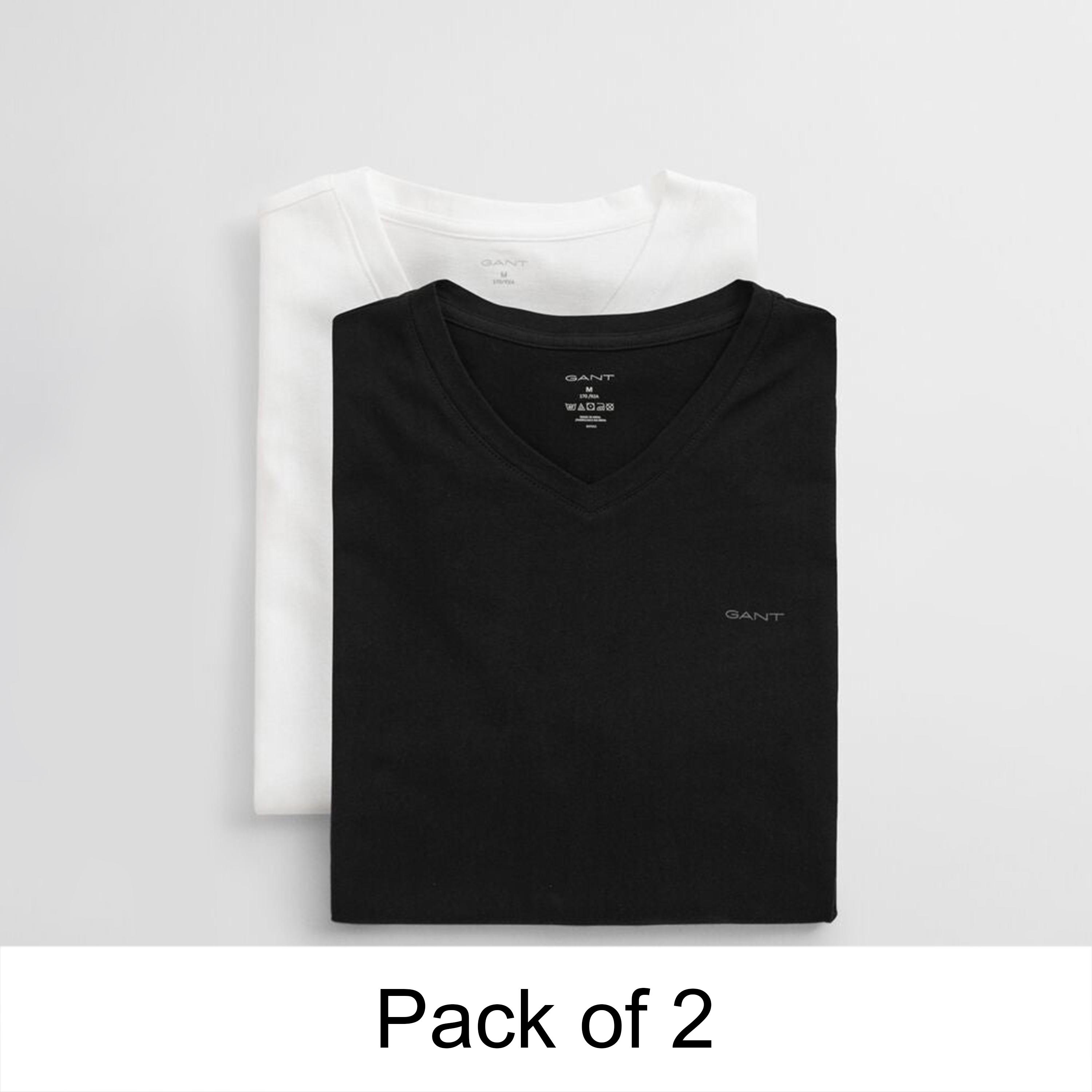 Gant Plain V-neck Short Sleeves Men's T-Shirt-men-clothing-tshirtsandpolos-tshirts-image-9