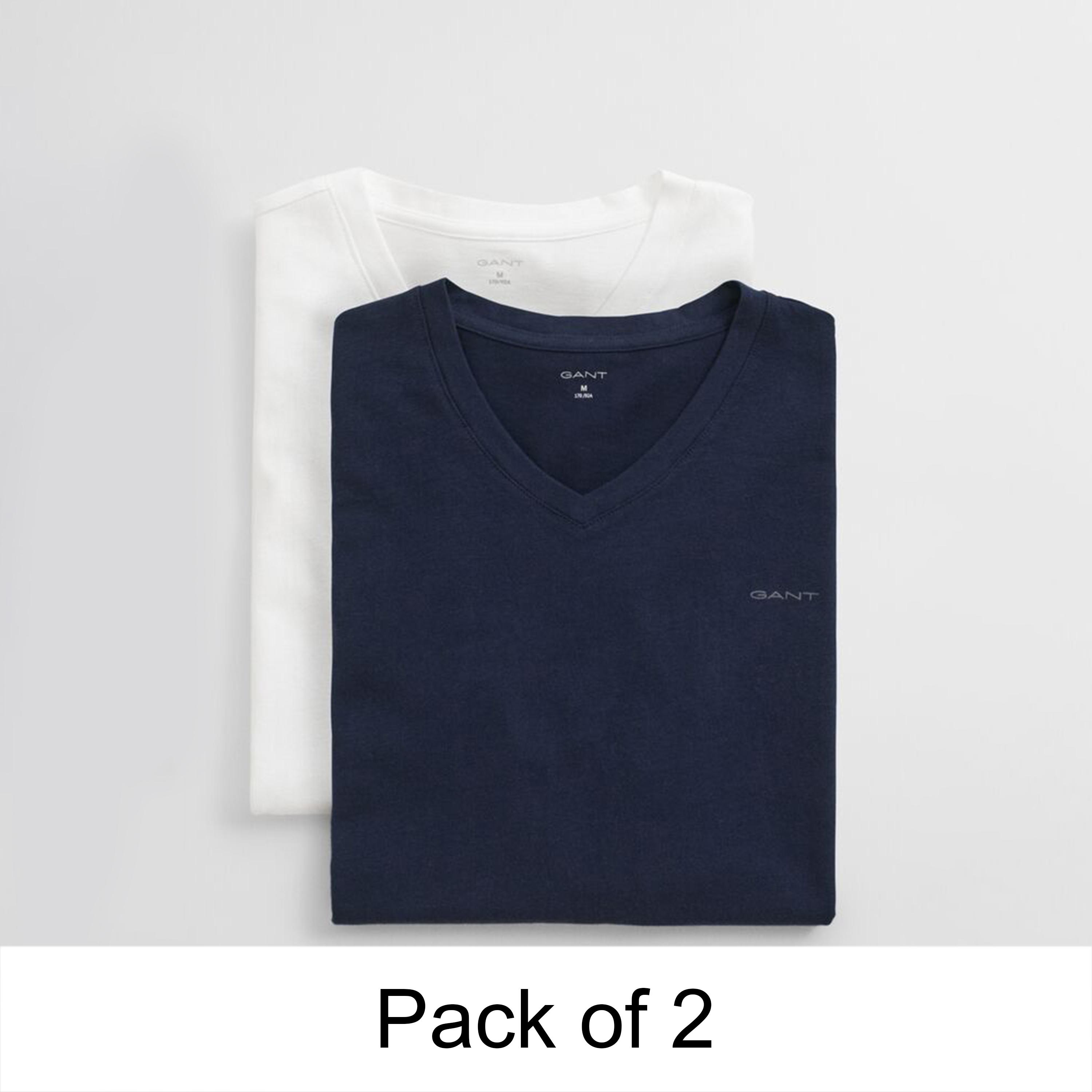 Gant Plain V-neck Short Sleeves Men's T-Shirt-men-clothing-tshirtsandpolos-tshirts-image-1