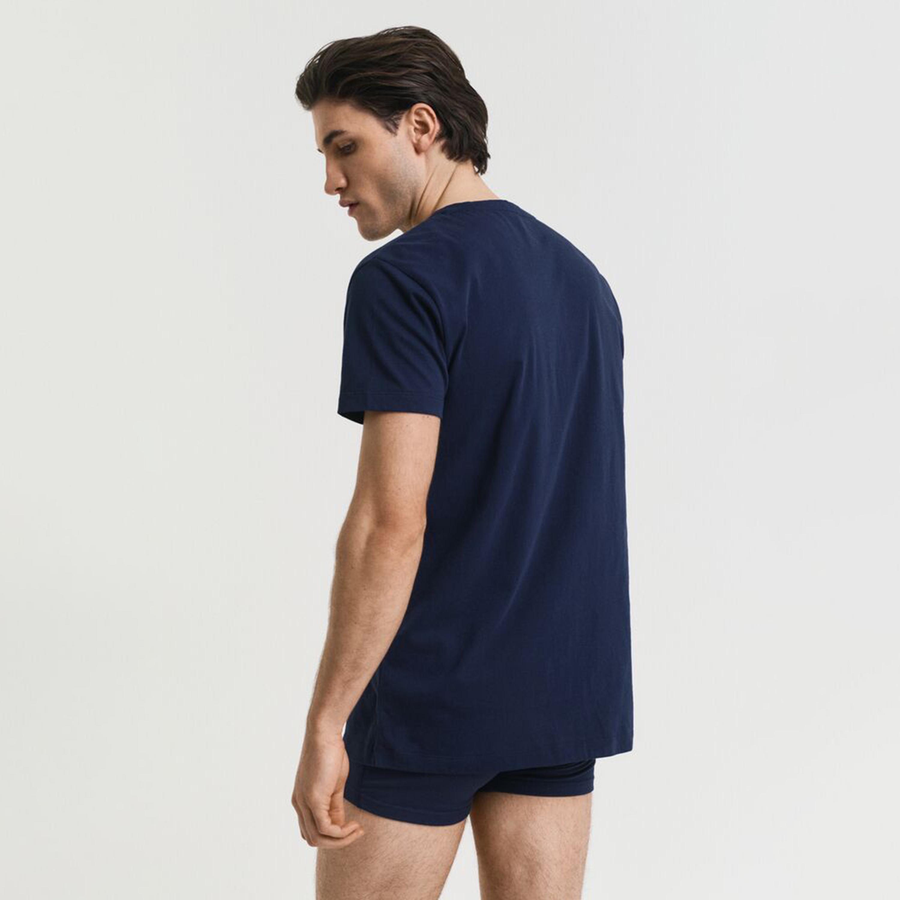 Gant Plain V-neck Short Sleeves Men's T-Shirt-men-clothing-tshirtsandpolos-tshirts-image-4