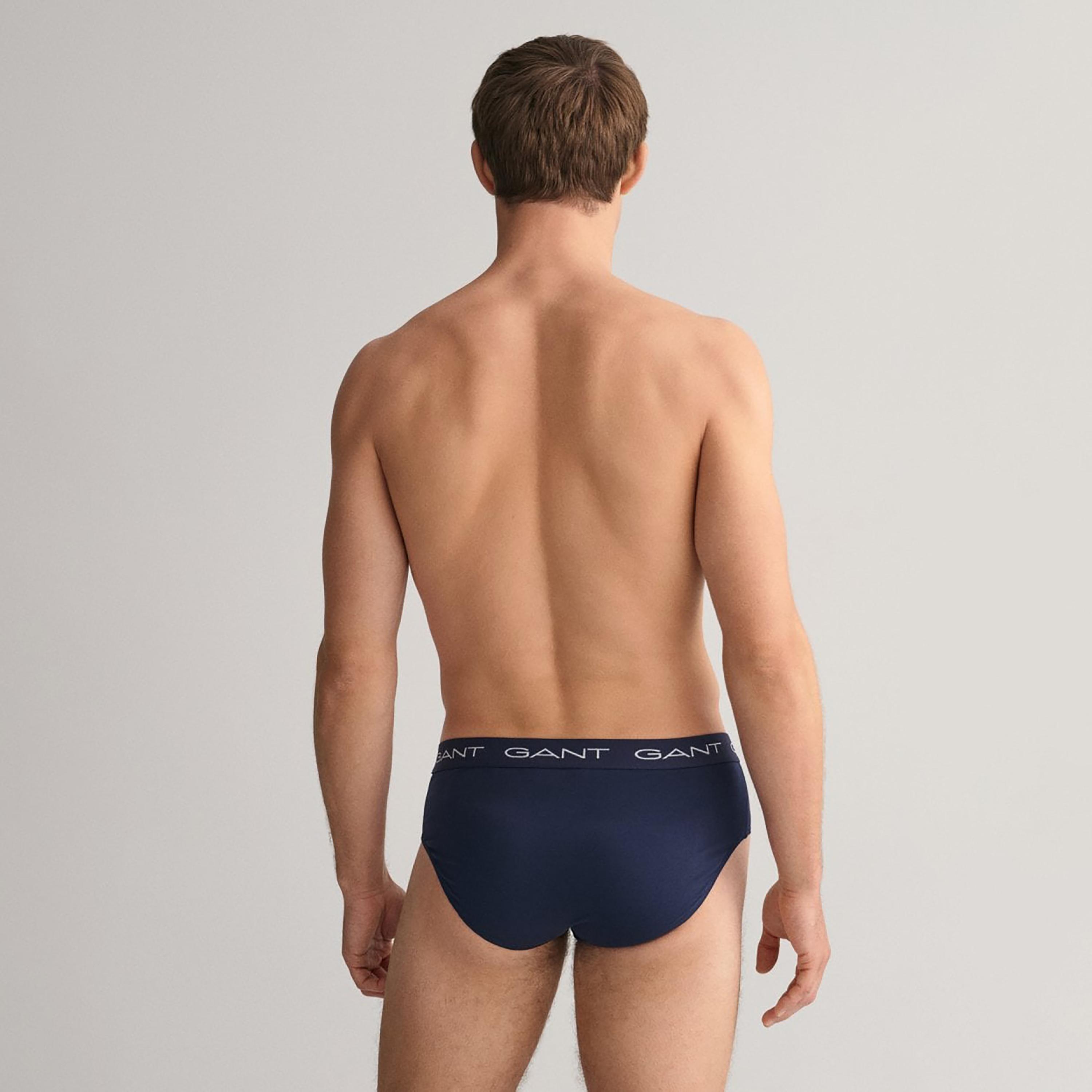 Gant Pack of 3 Branding Elasticated Waist Briefs-men-clothing-innerwear-underwear-image-3