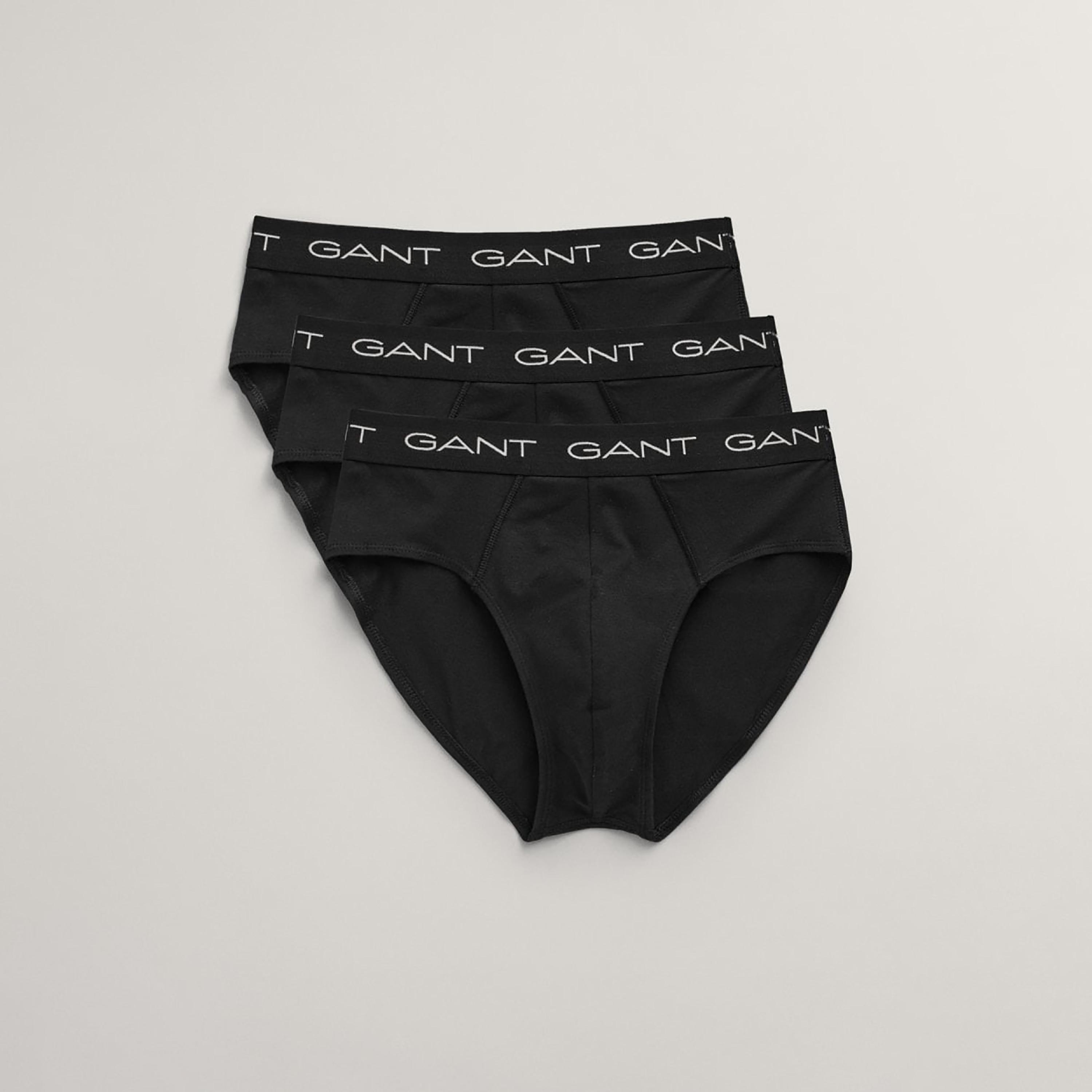 Gant Pack of 3 Branding Elasticated Waist Briefs-men-clothing-innerwear-underwear-image-1