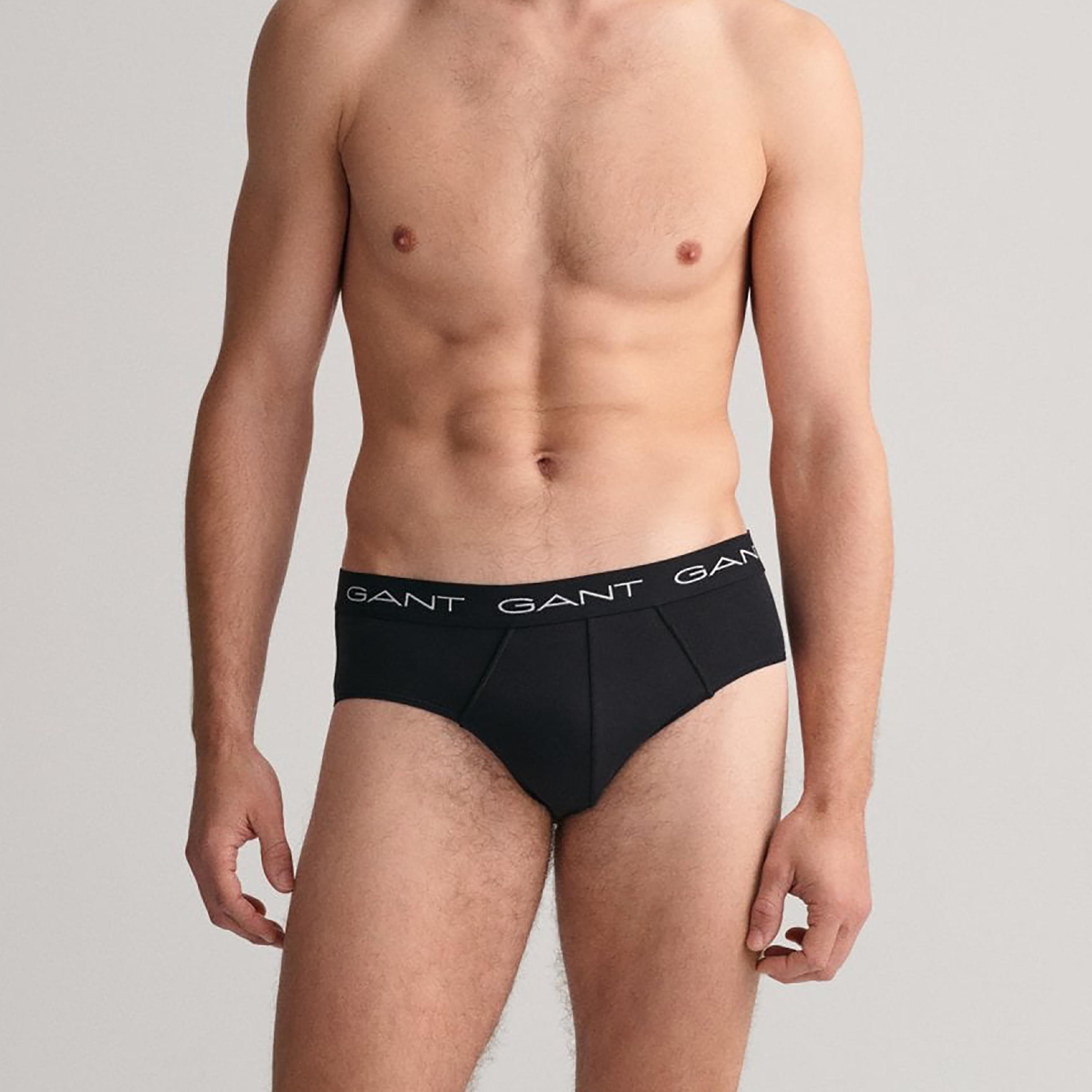 Gant Pack of 3 Branding Elasticated Waist Briefs-men-clothing-innerwear-underwear-image-2