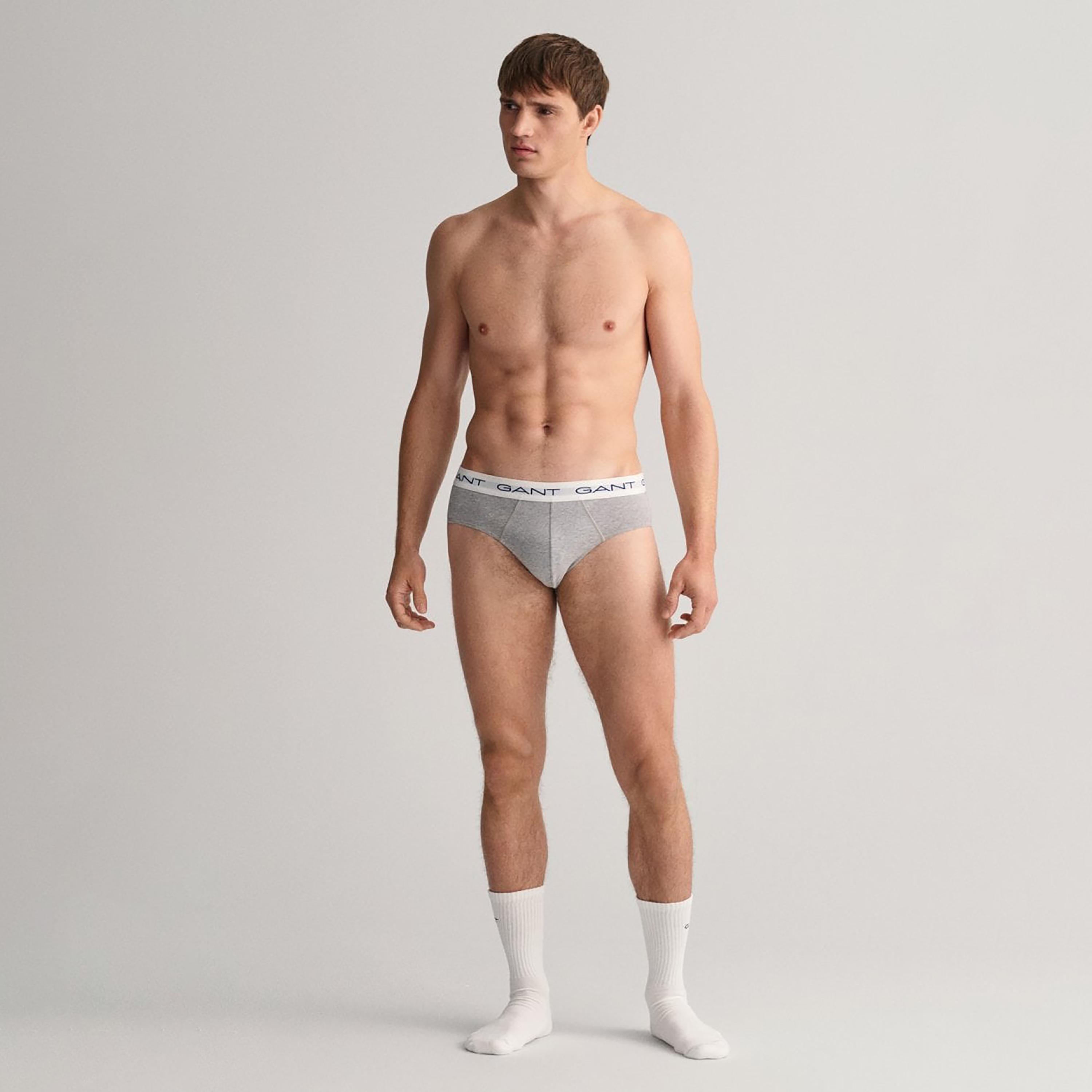 Gant Pack of 3 Branding Elasticated Waist Briefs-men-clothing-innerwear-underwear-image-3