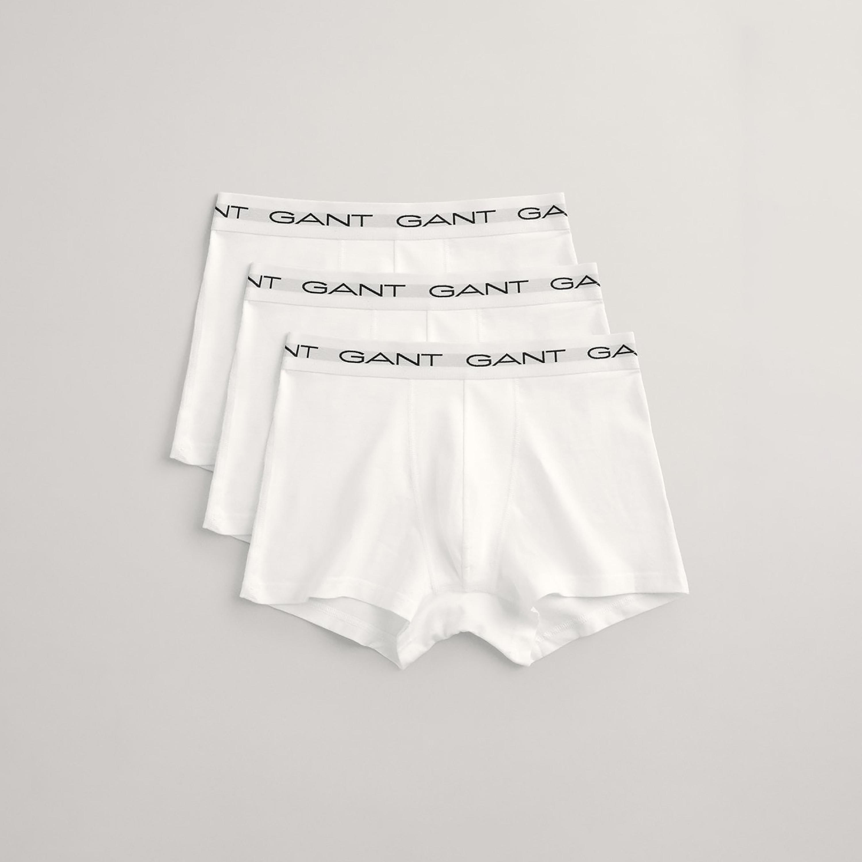 Gant Pack of 3 Branding Elasticated Waist Trunks-men-clothing-innerwear-underwear-image-1