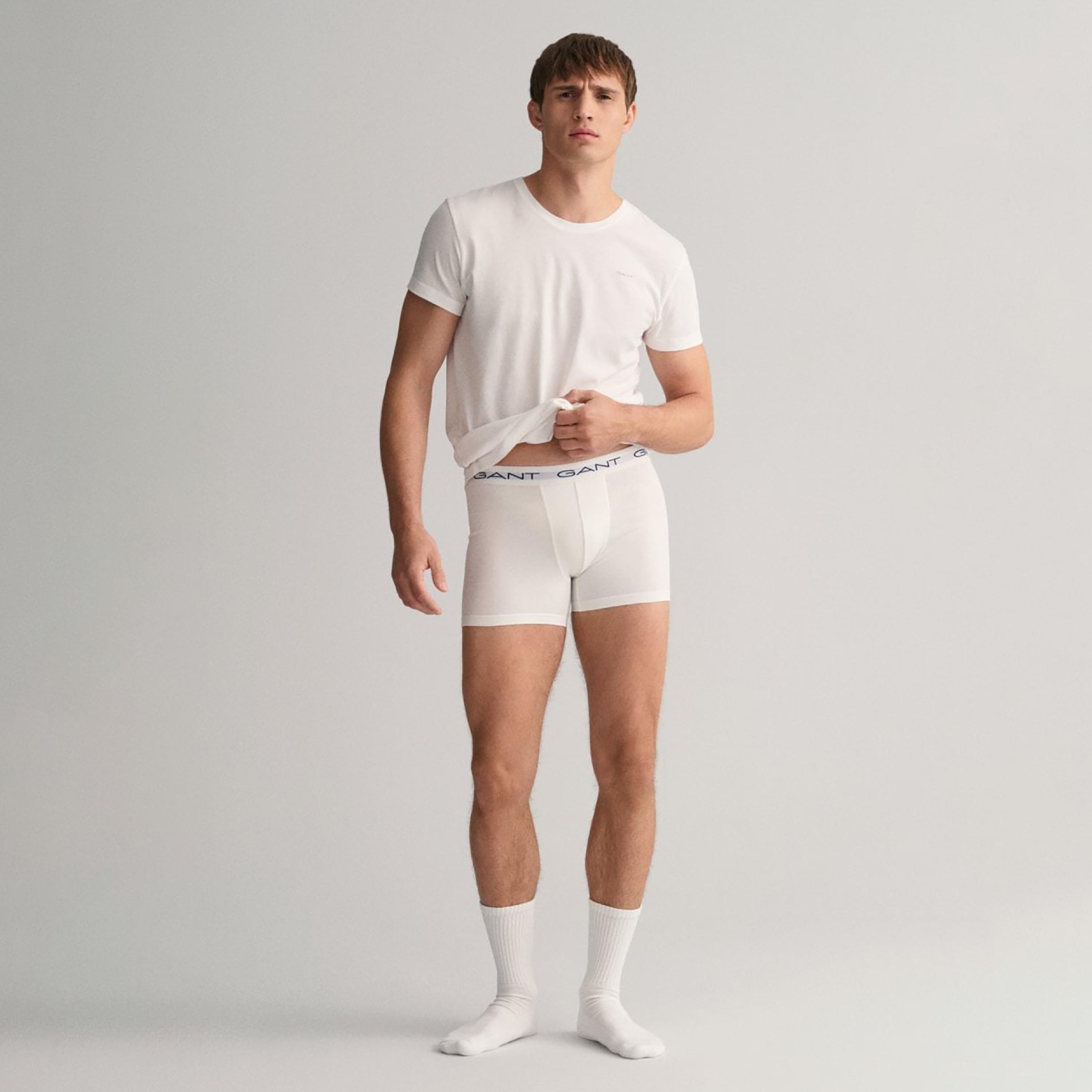 Gant Pack of 3 Branding Elasticated Waist Boxer Briefs-men-clothing-innerwear-underwear-image-3
