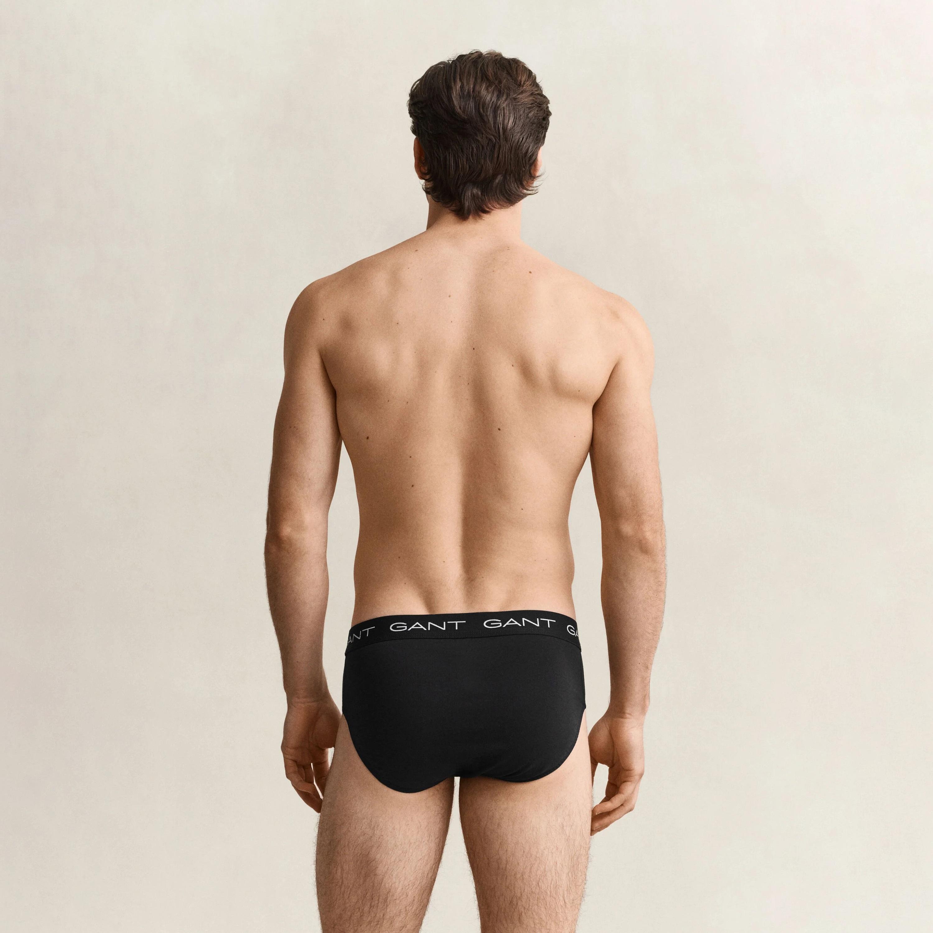 عبوة من 3 سراويل داخلية رجالية بخصر متوسط بطبعة شعار الماركة من جانت-men-clothing-innerwear-underwear-image-4