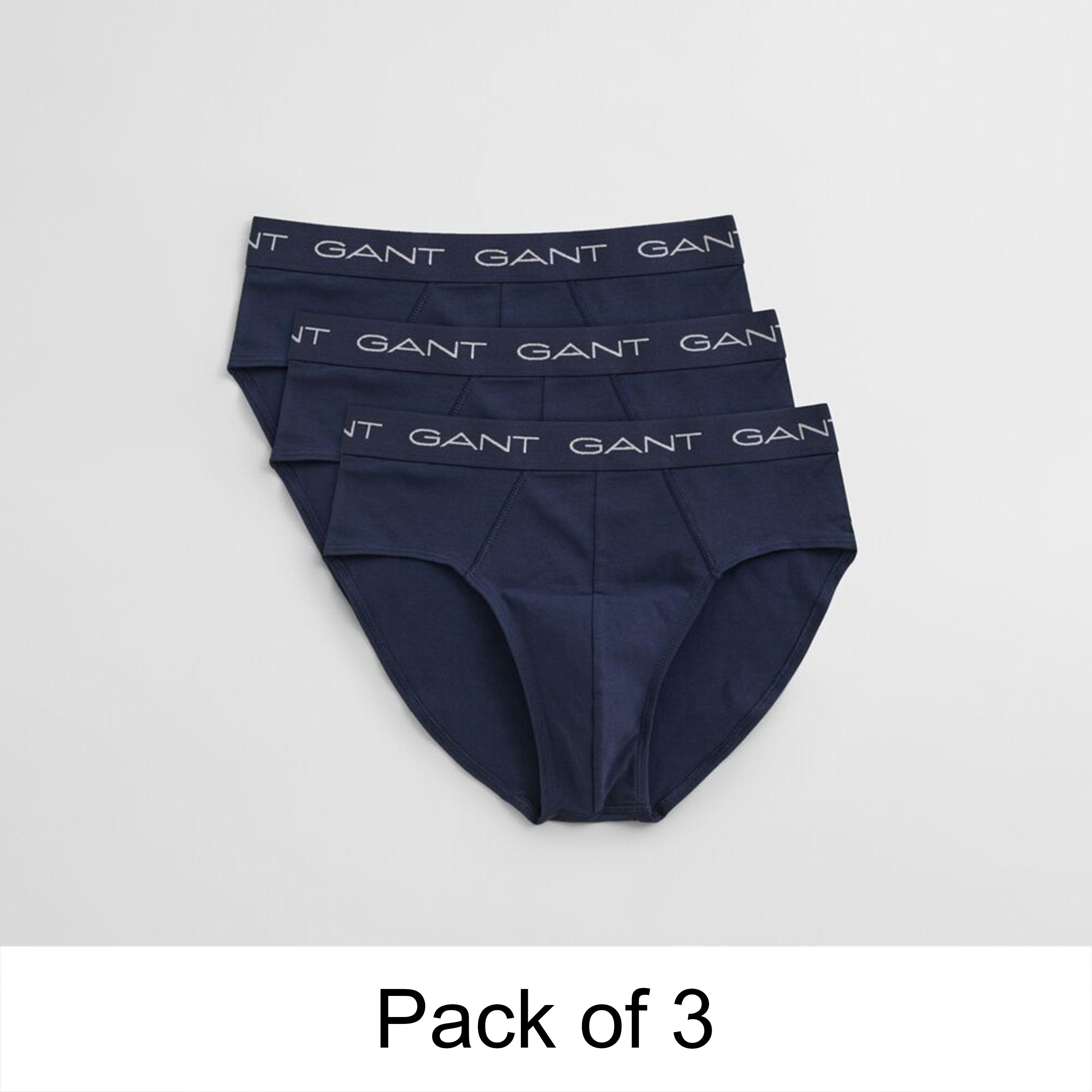 عبوة من 3 سراويل داخلية رجالية بخصر متوسط بطبعة شعار الماركة من جانت-men-clothing-innerwear-underwear-image-5