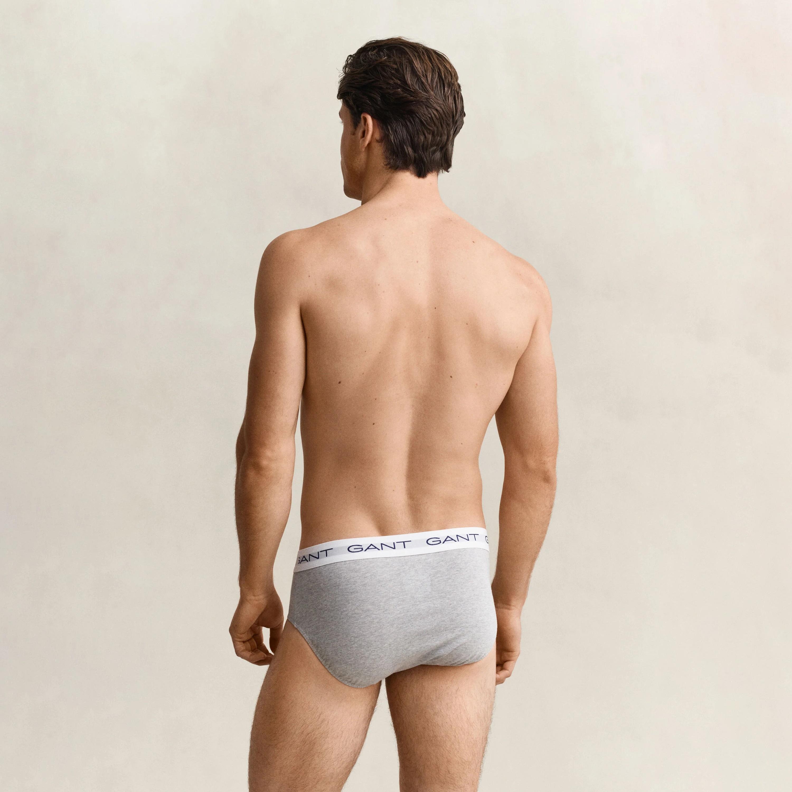 عبوة من 3 سراويل داخلية رجالية بخصر متوسط بطبعة شعار الماركة من جانت-men-clothing-innerwear-underwear-image-4